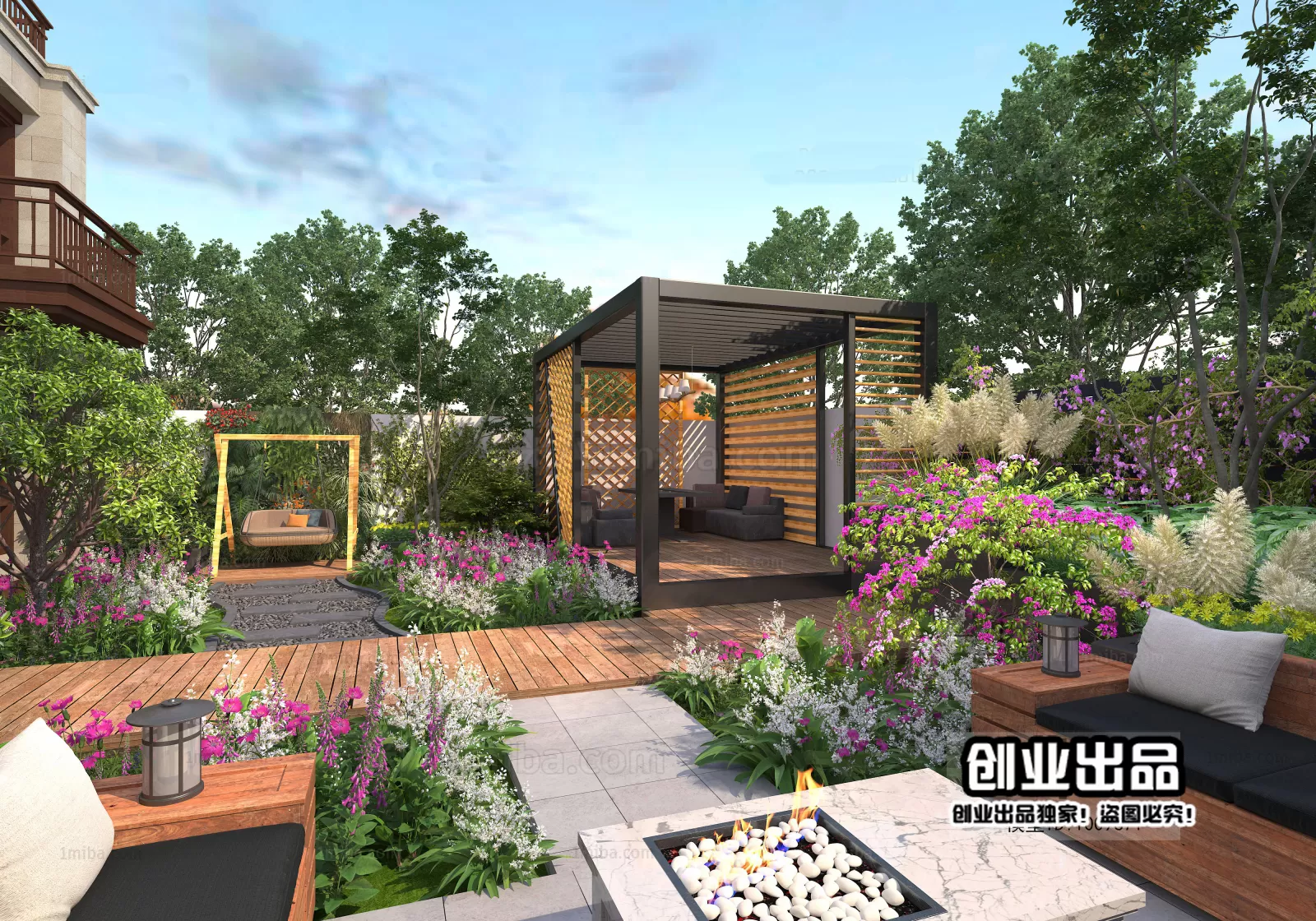 GARDERN HOME – 3D SCENES – 0112