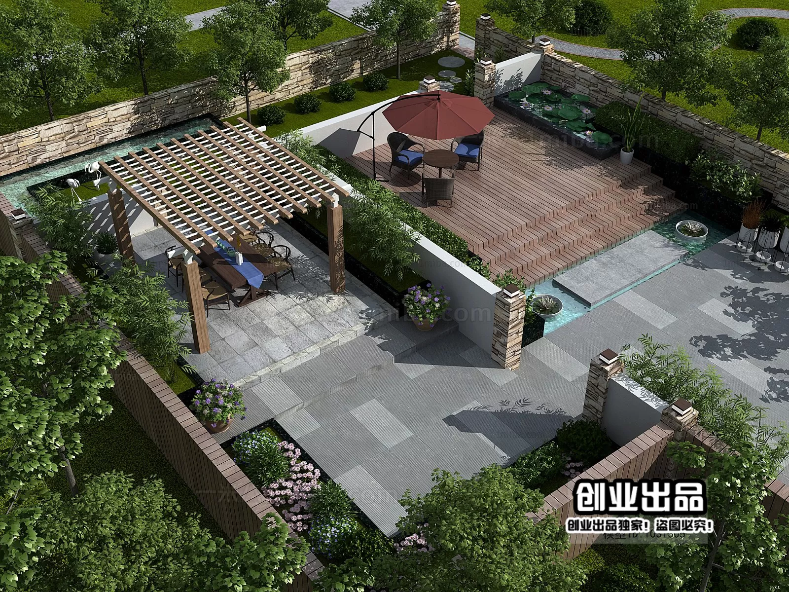 GARDERN HOME – 3D SCENES – 0113