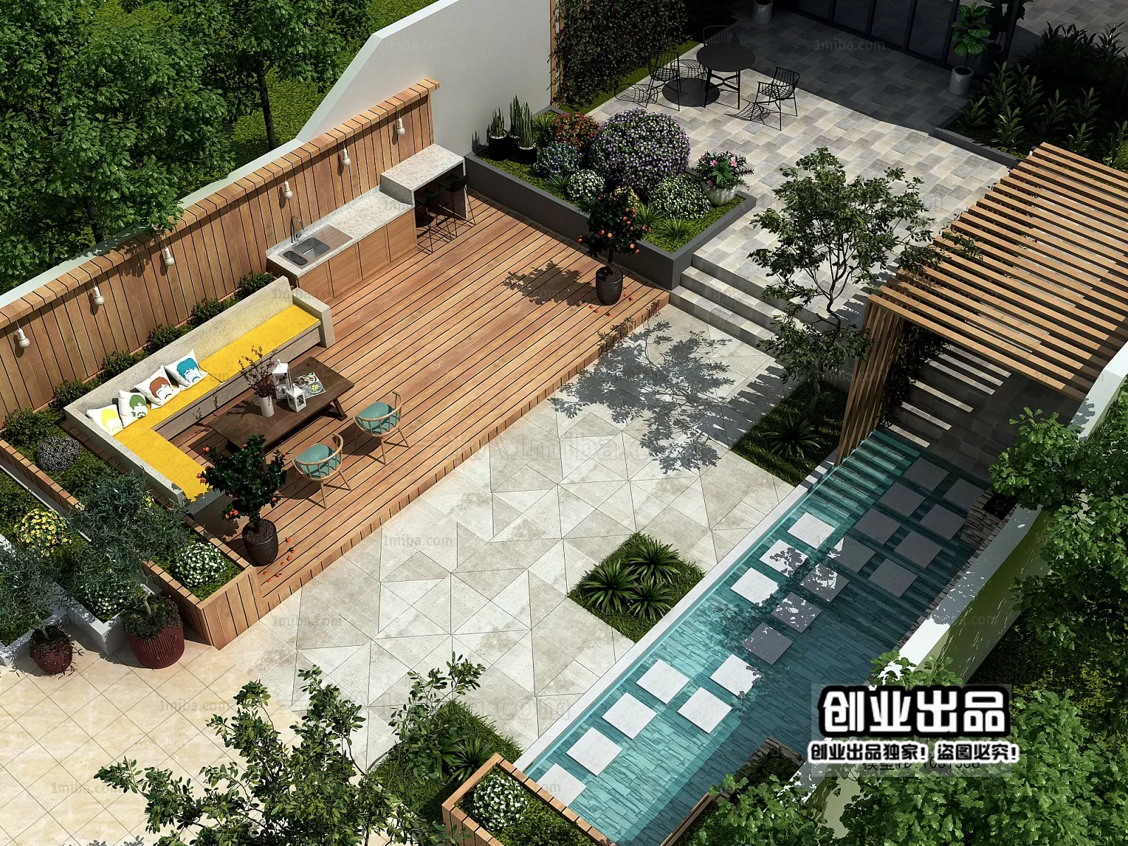 GARDERN HOME – 3D SCENES – 0124