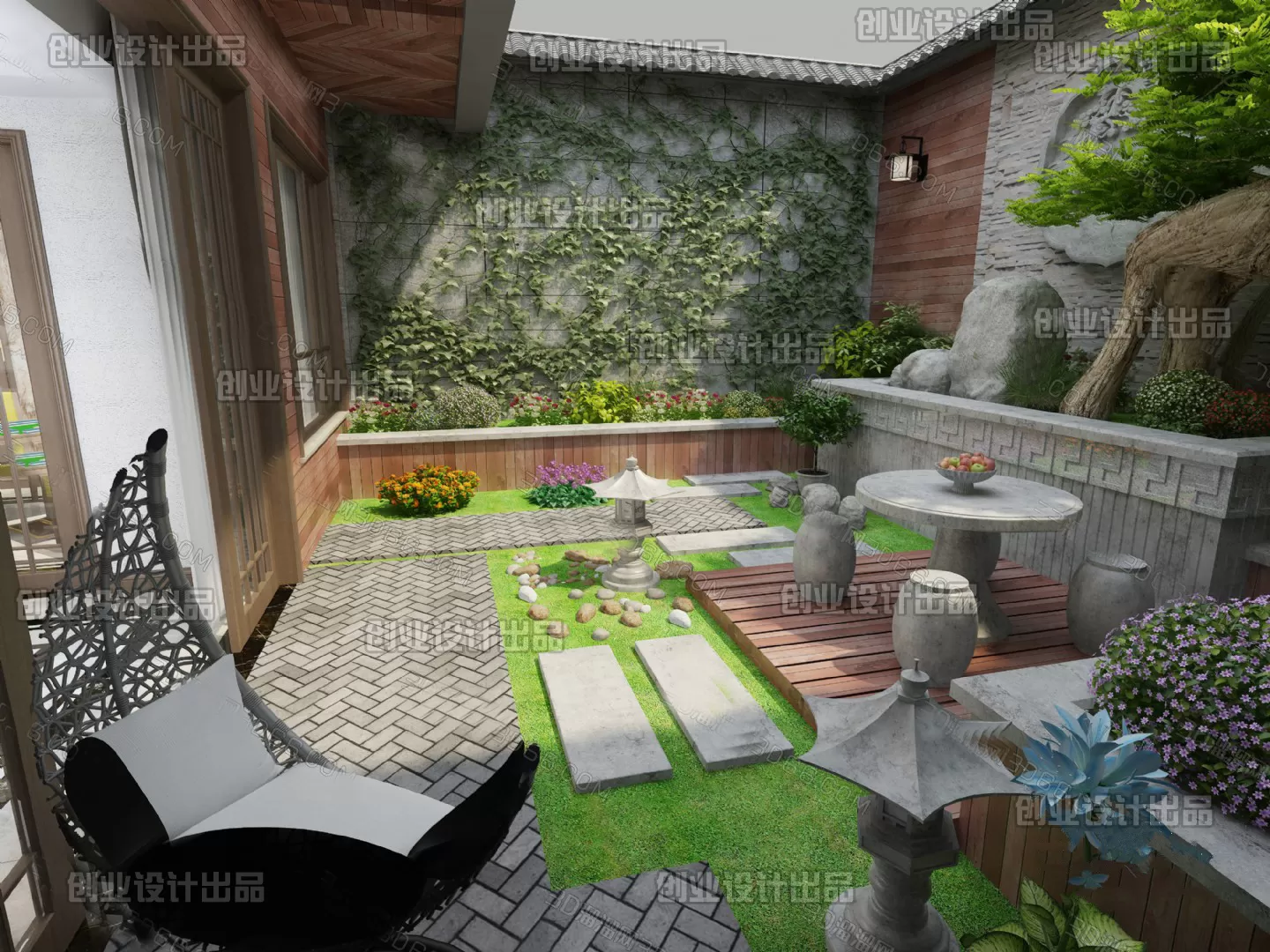 GARDERN HOME – 3D SCENES – 0126