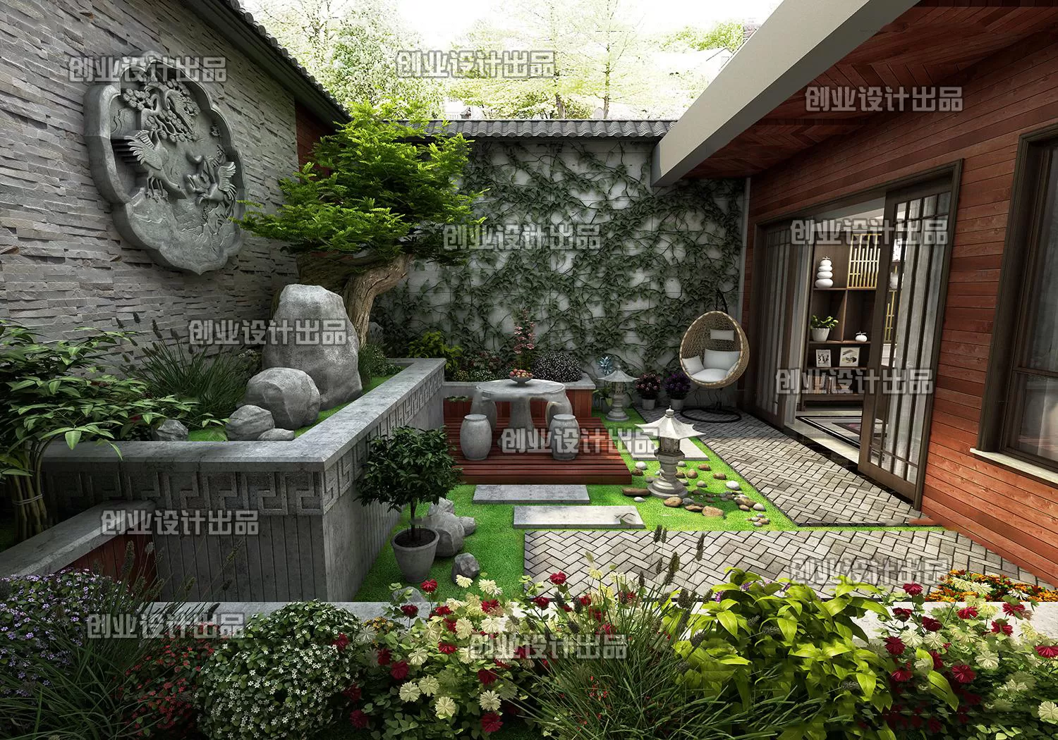 GARDERN HOME – 3D SCENES – 0152