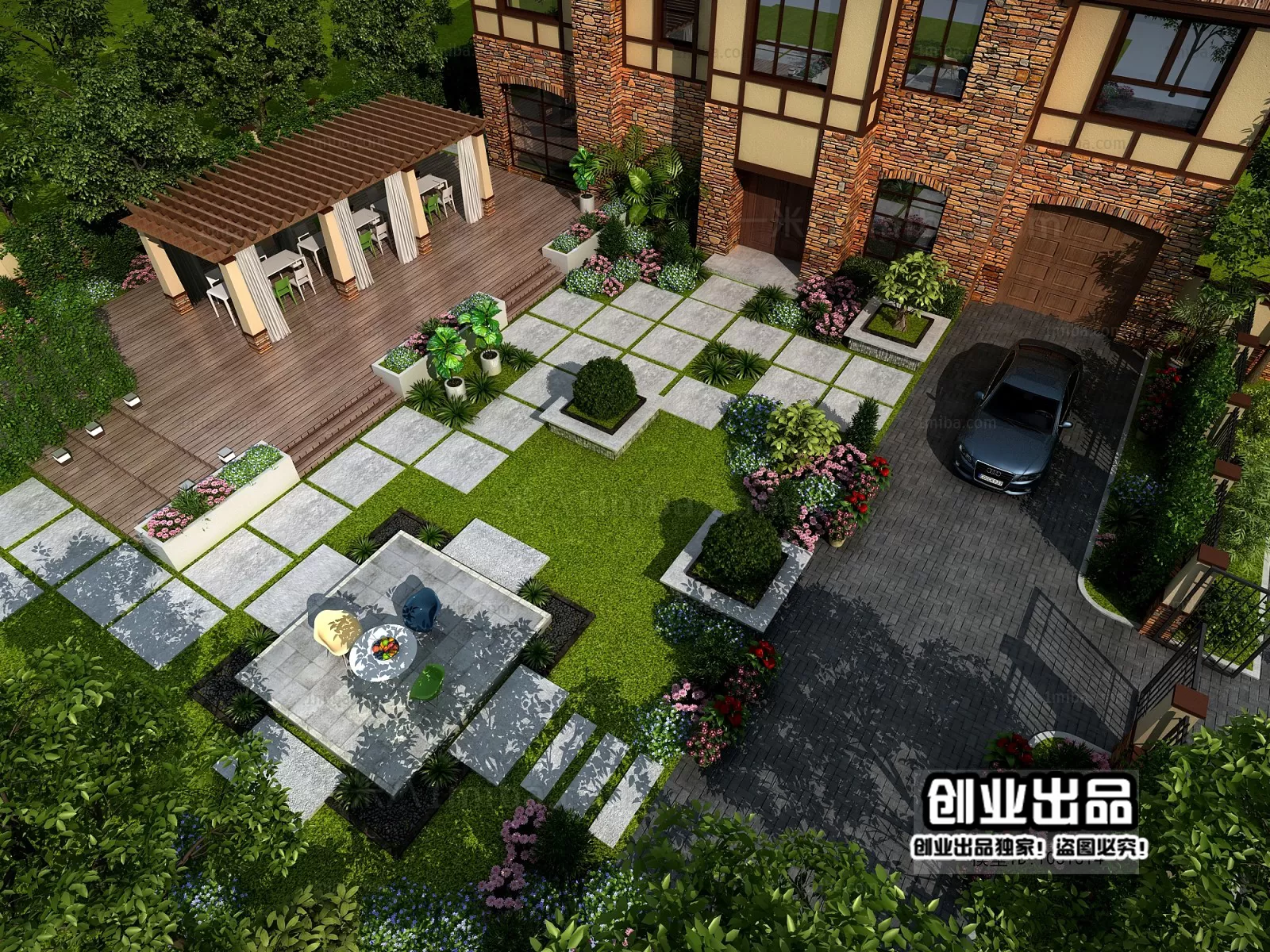 GARDERN HOME – 3D SCENES – 0154