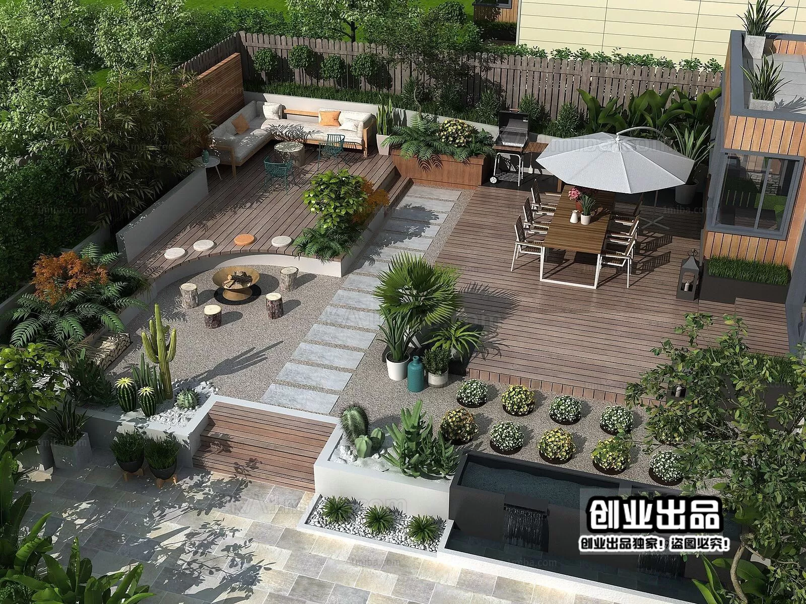 GARDERN HOME – 3D SCENES – 0160