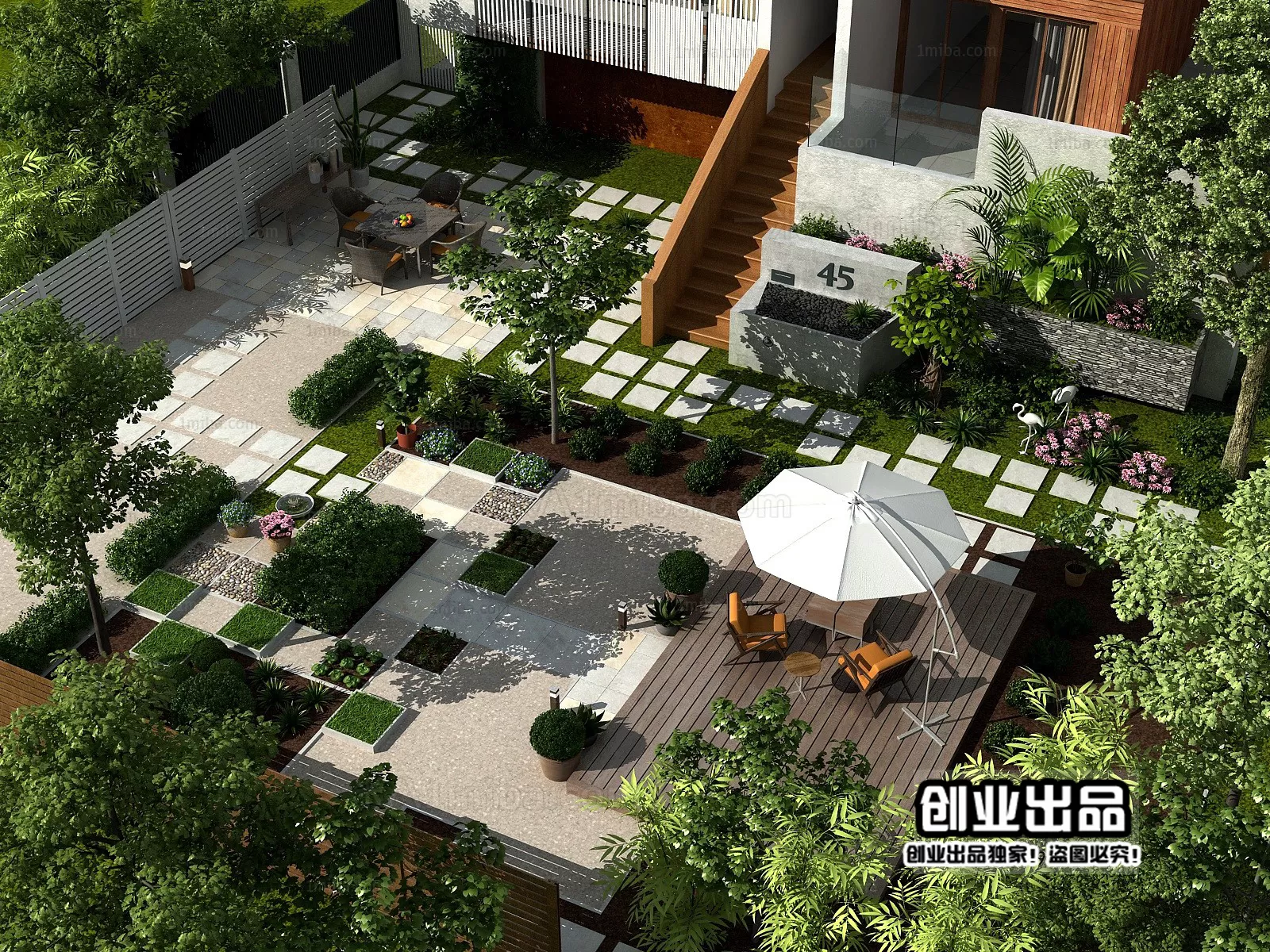 GARDERN HOME – 3D SCENES – 0161