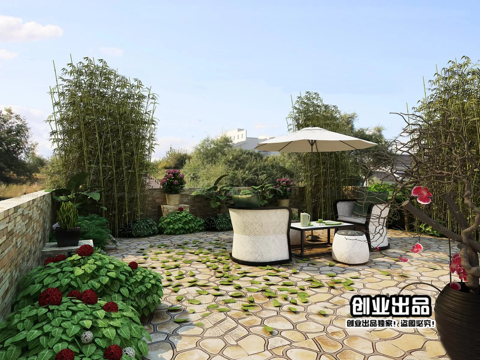 GARDERN HOME – 3D SCENES – 0164