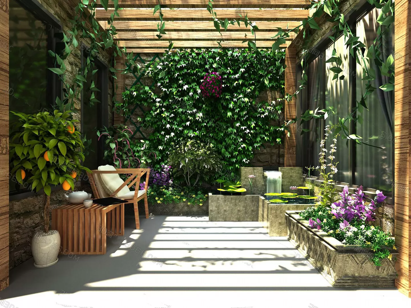 GARDERN HOME – 3D SCENES – 0172