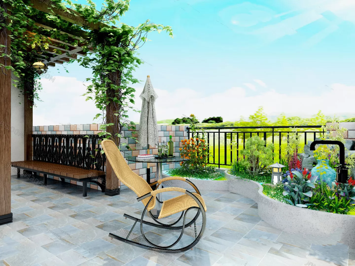 GARDERN HOME – 3D SCENES – 0176