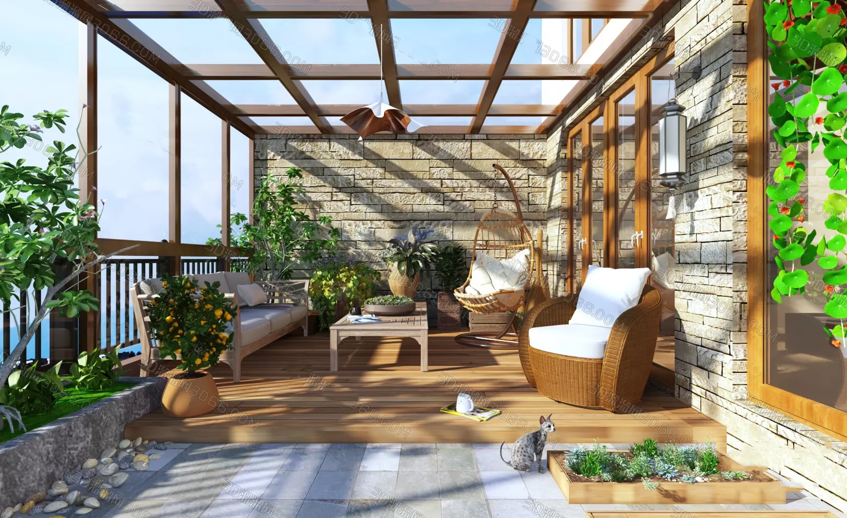 GARDERN HOME – 3D SCENES – 0181