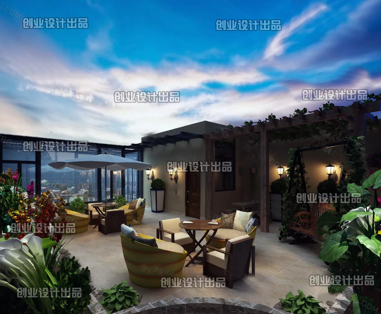 GARDERN HOME – 3D SCENES – 0202