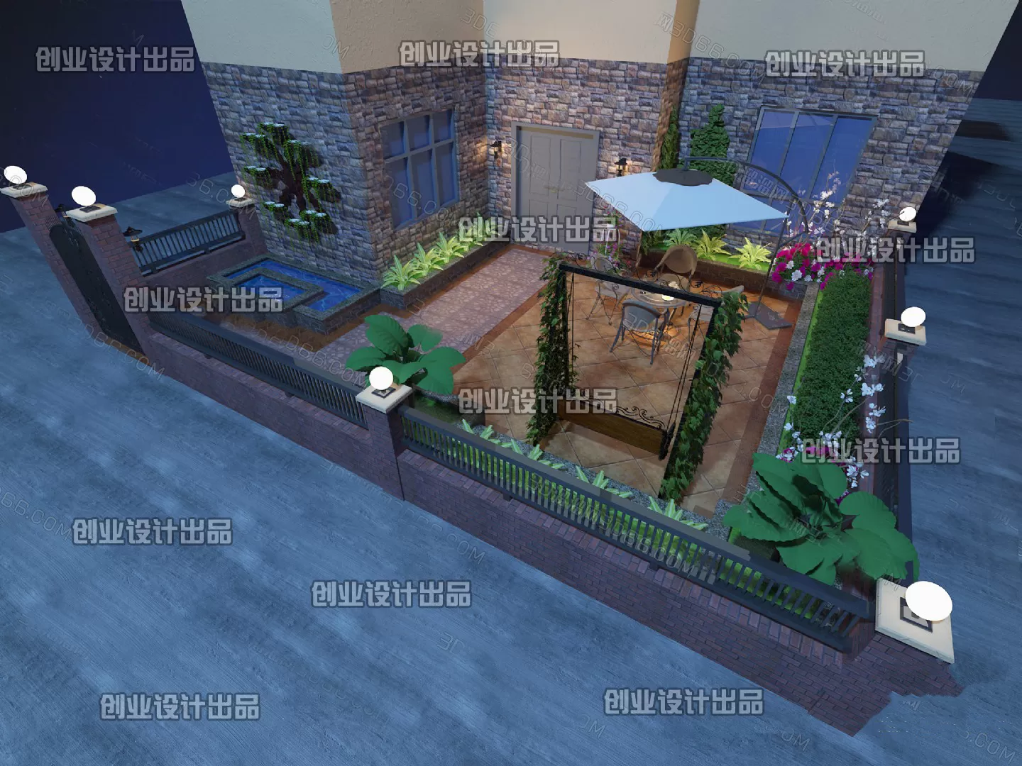 GARDERN HOME – 3D SCENES – 0203