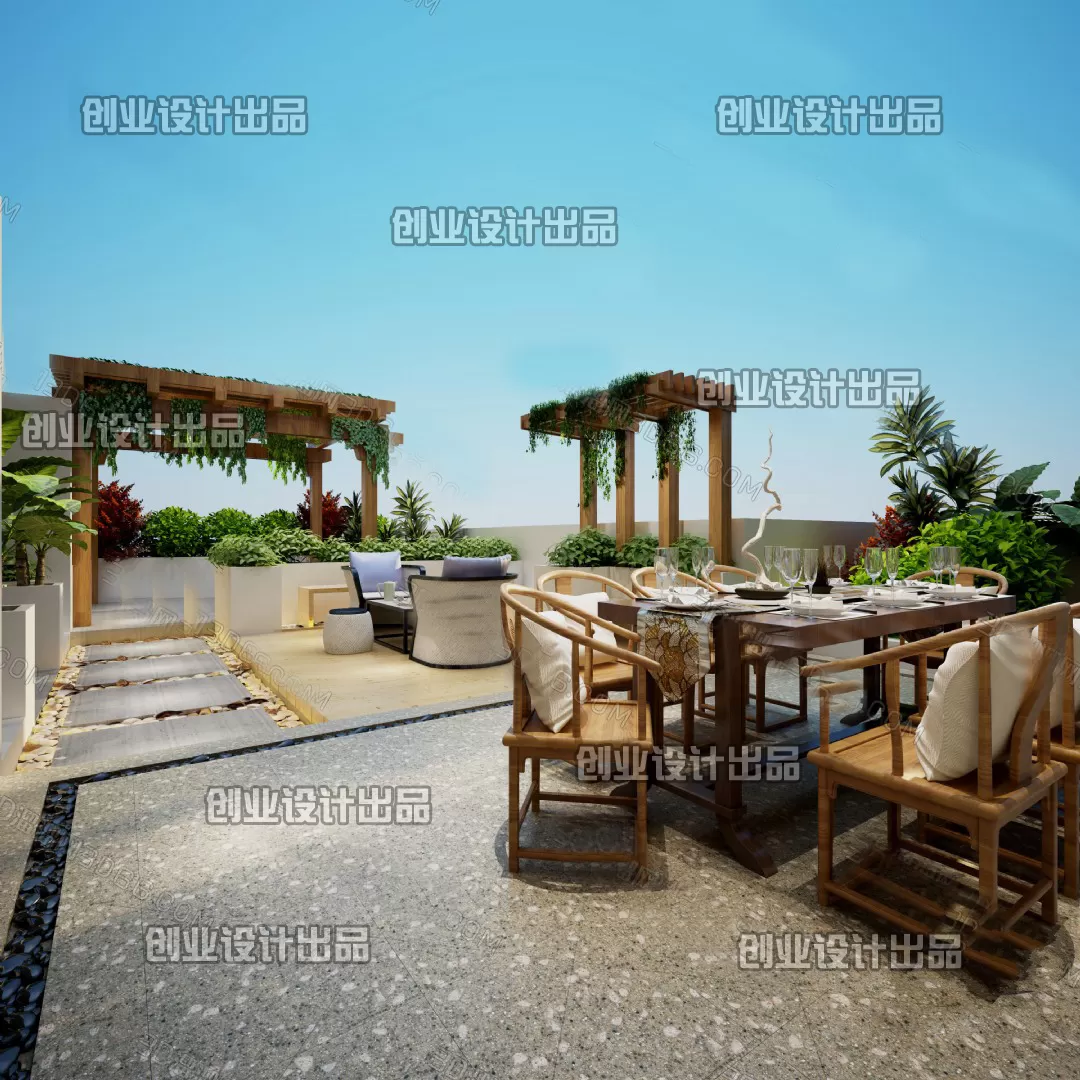 GARDERN HOME – 3D SCENES – 0205