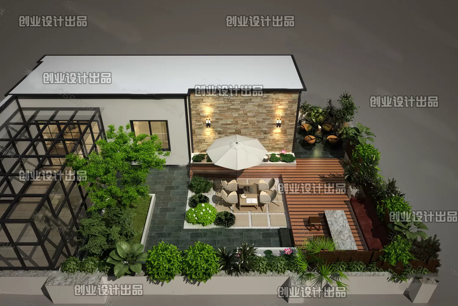 GARDERN HOME – 3D SCENES – 0207