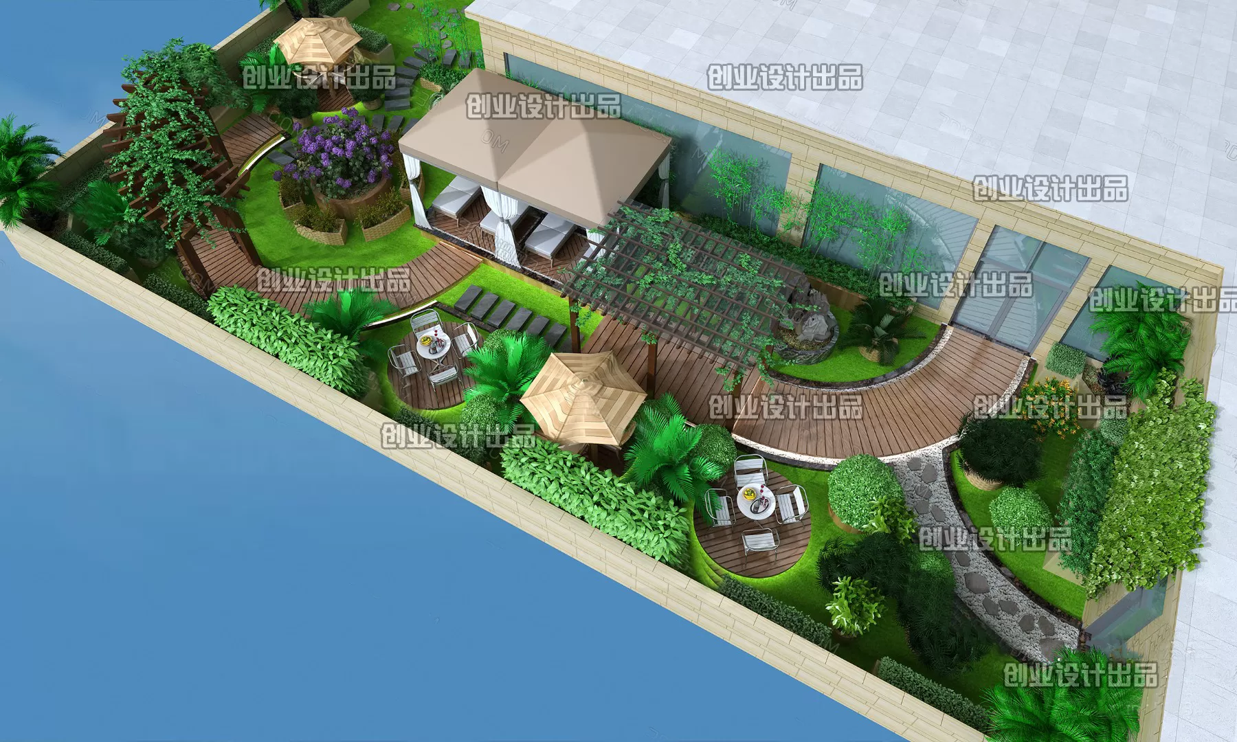 GARDERN HOME – 3D SCENES – 0212