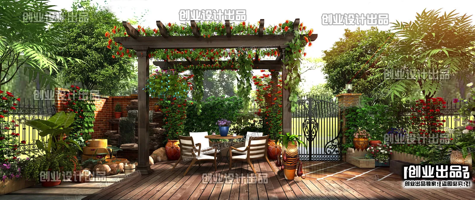 GARDERN HOME – 3D SCENES – 0214