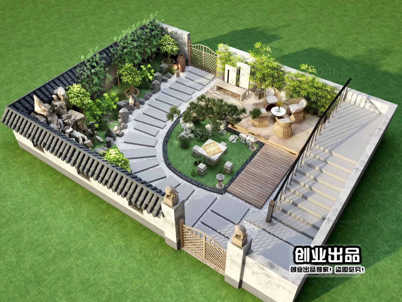 GARDERN HOME – 3D SCENES – 0215