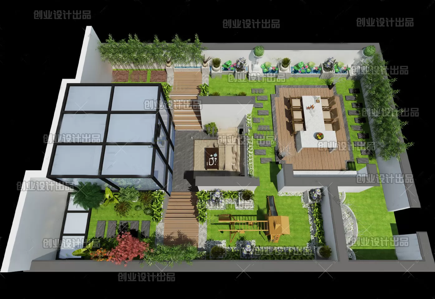 GARDERN HOME – 3D SCENES – 0220