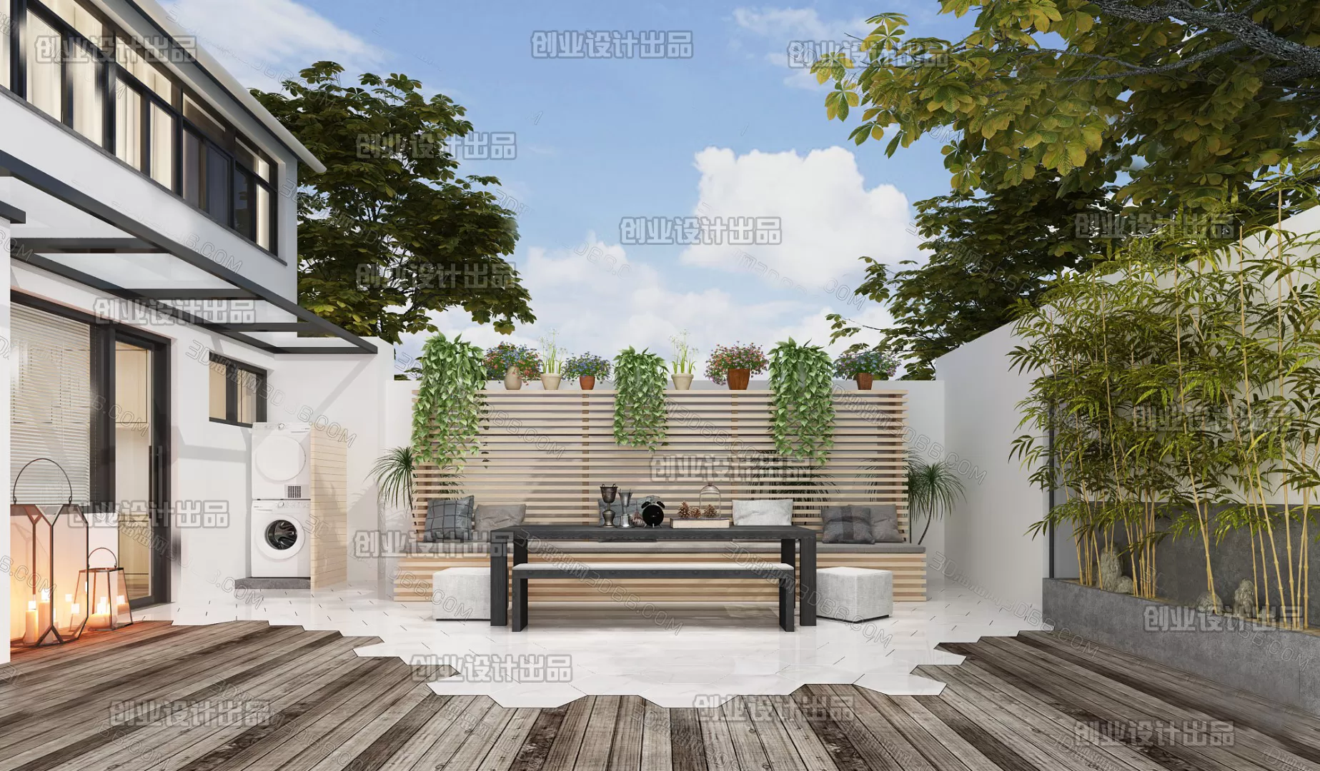 GARDERN HOME – 3D SCENES – 0223