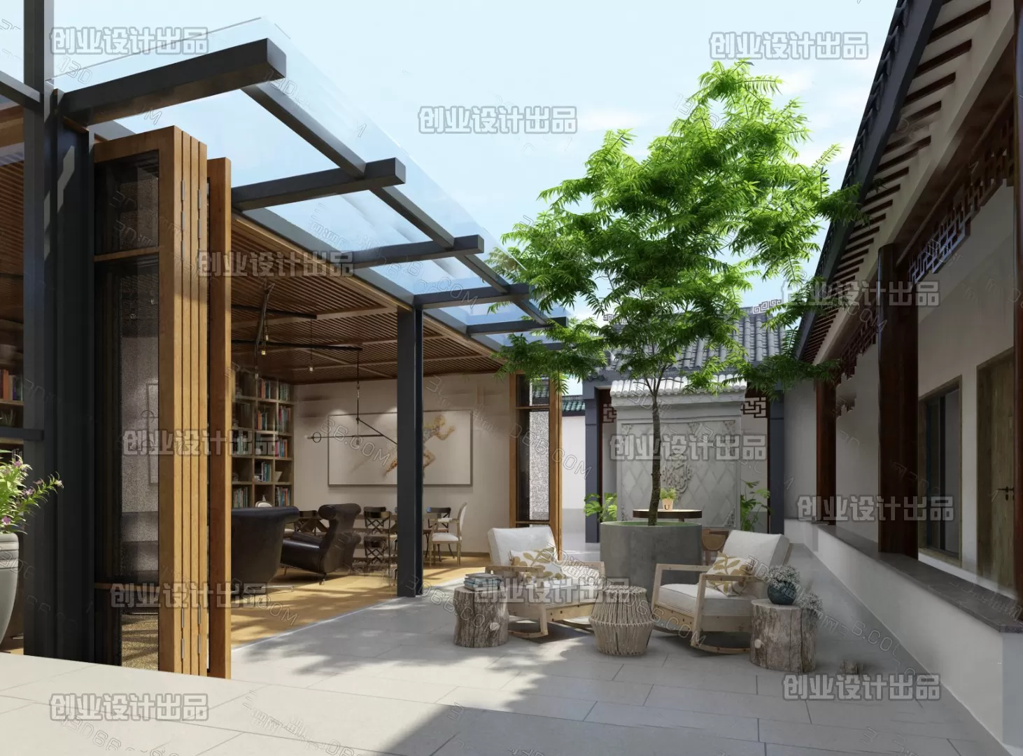 GARDERN HOME – 3D SCENES – 0224