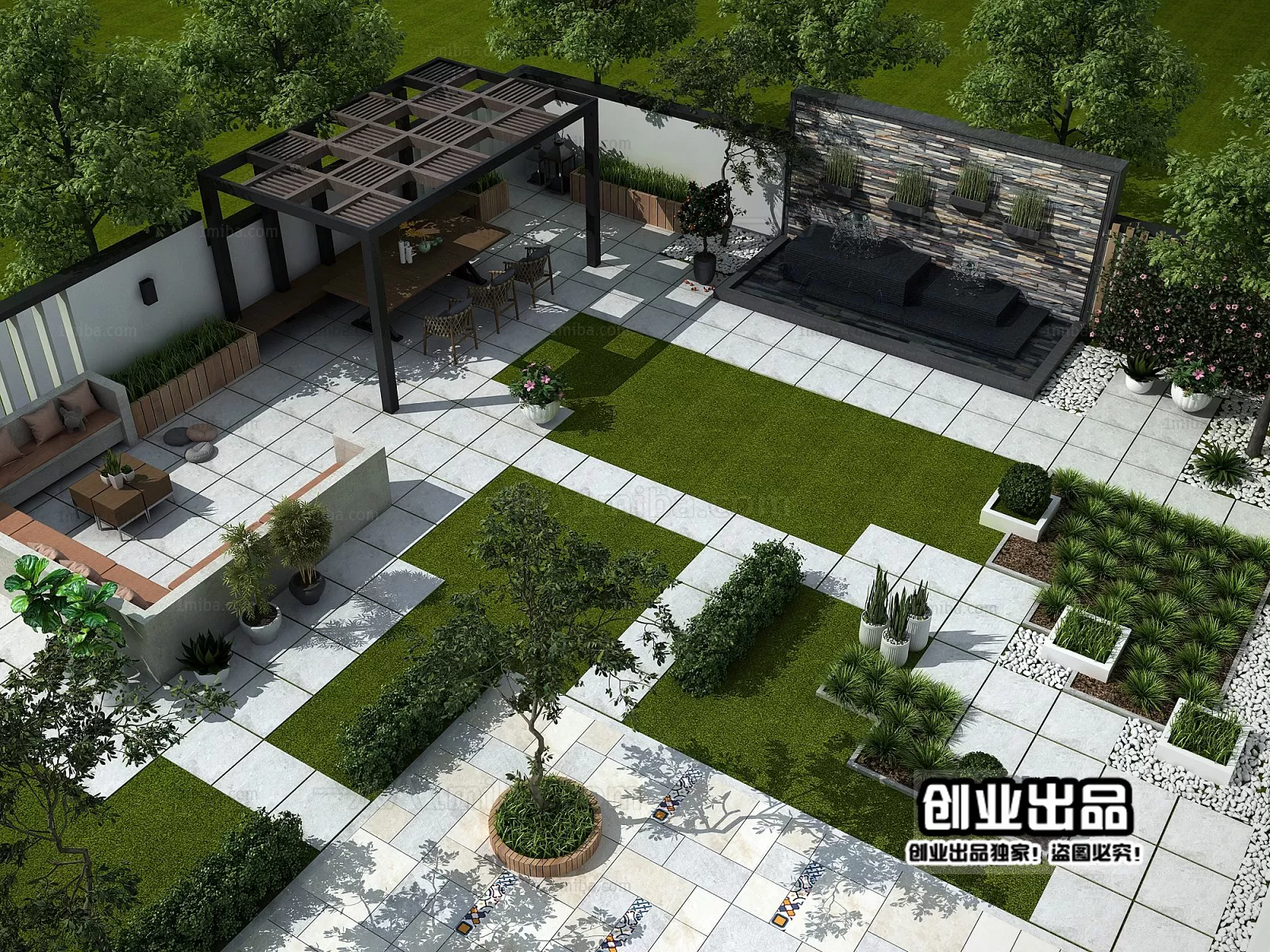 GARDERN HOME – 3D SCENES – 0226