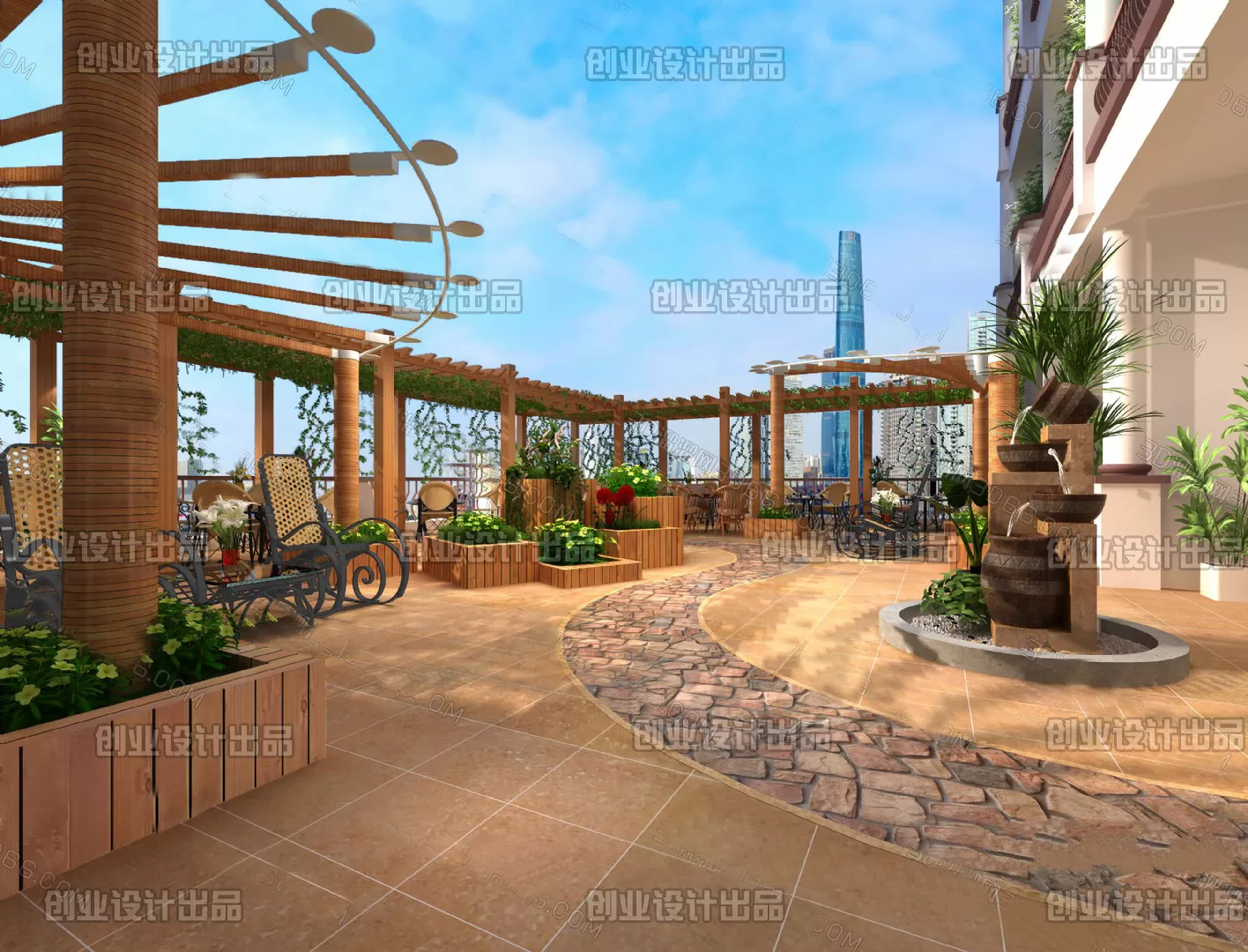 GARDERN HOME – 3D SCENES – 0230