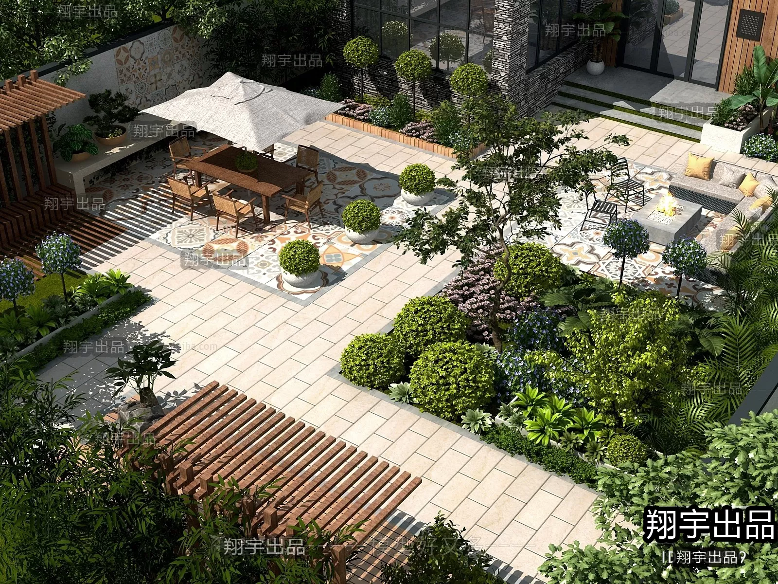 GARDERN HOME – 3D SCENES – 0234