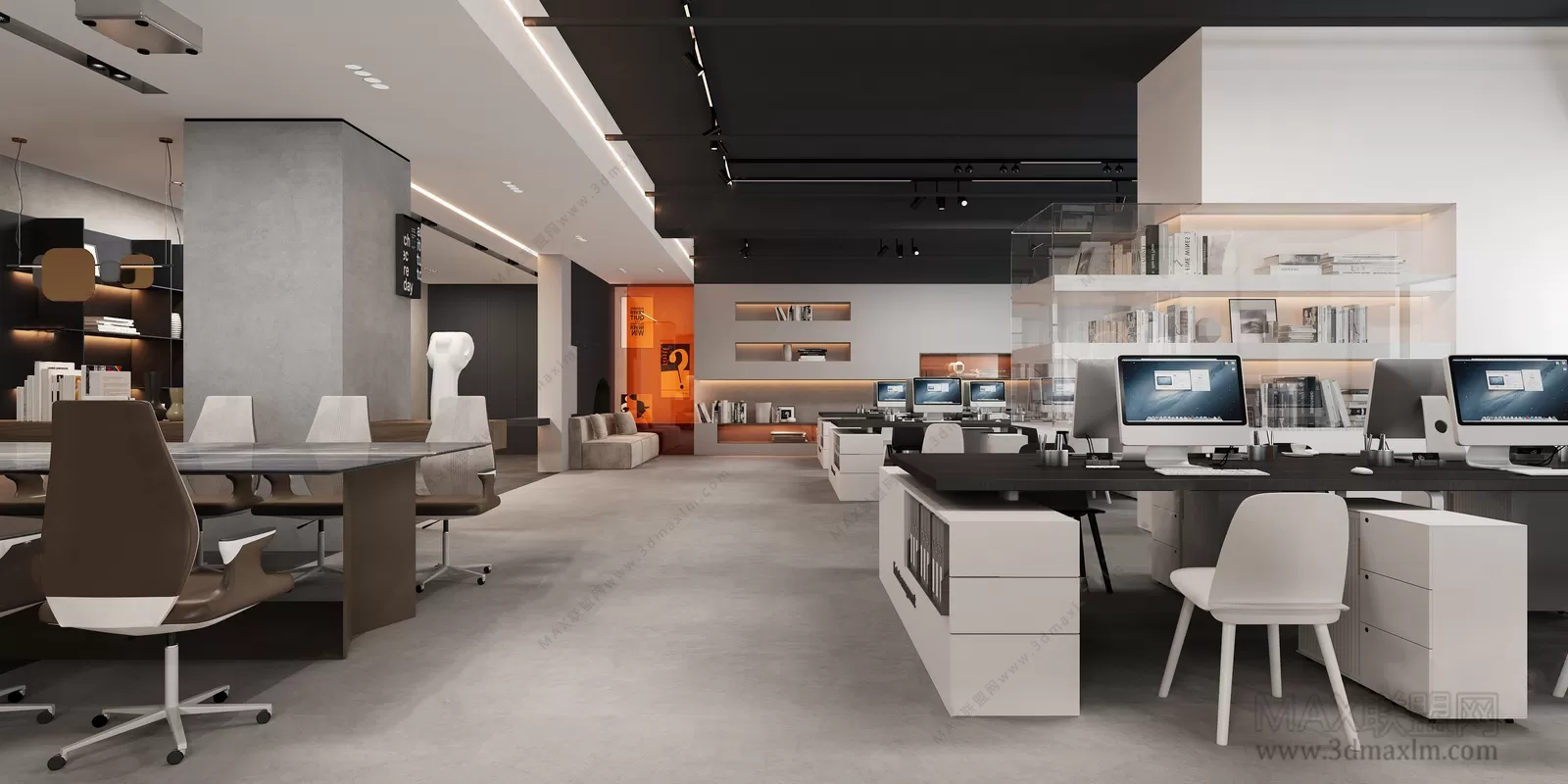 3D OFFICE INTERIOR (VRAY) – WORKSPACE 3D SCENES – 007