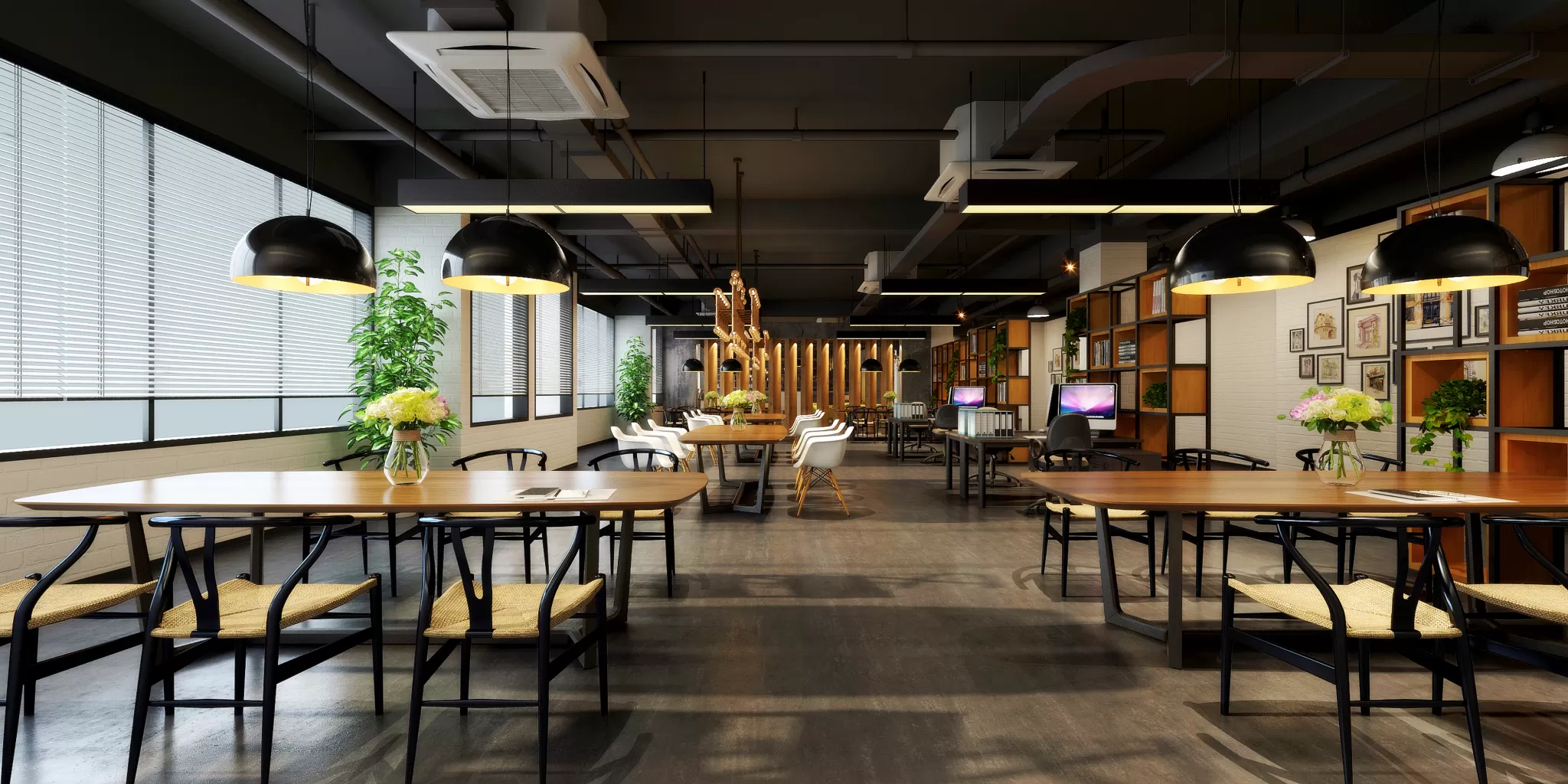 3D OFFICE INTERIOR (VRAY) – WORKSPACE 3D SCENES – 067