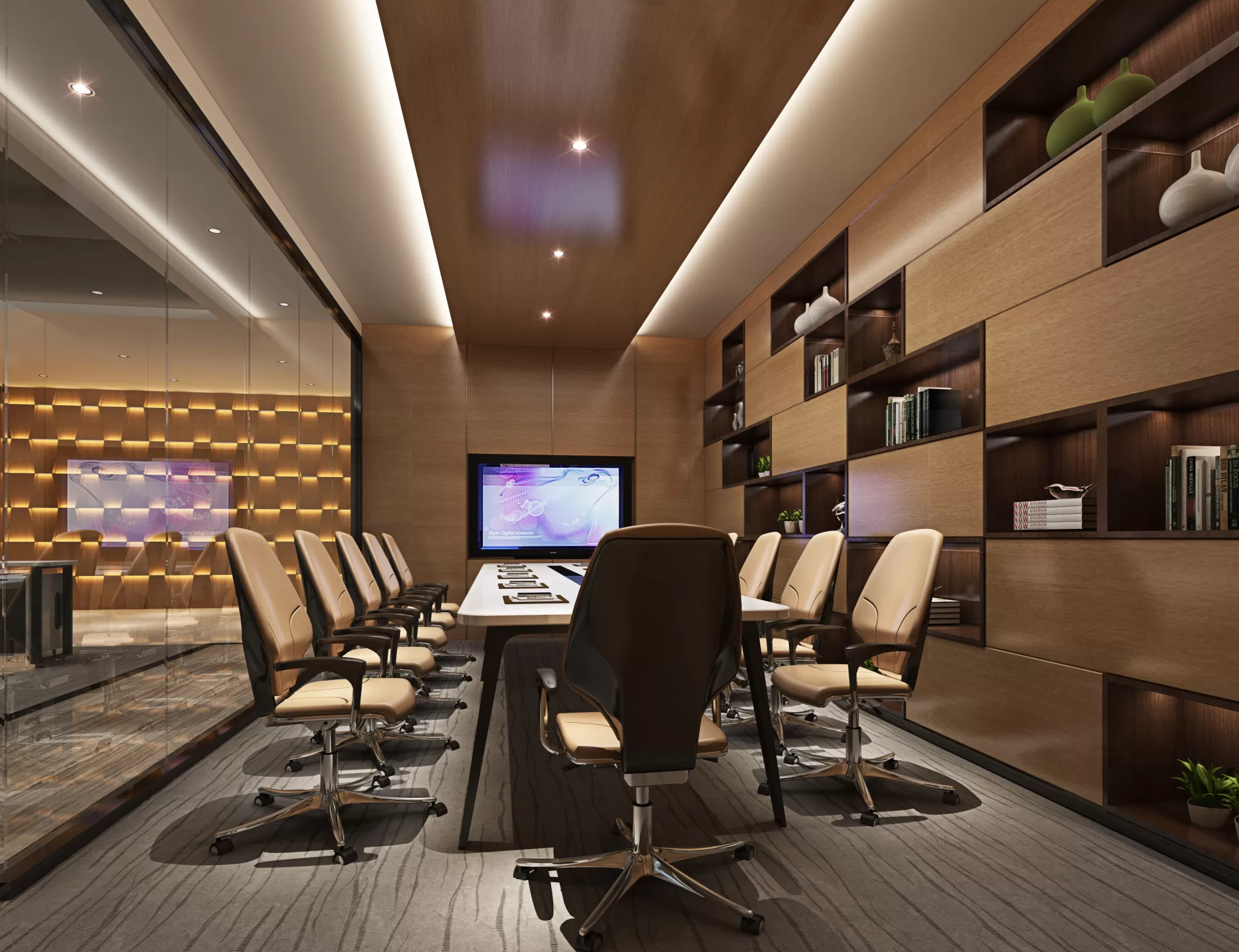 3D OFFICE INTERIOR (VRAY) – WORKSPACE 3D SCENES – 079