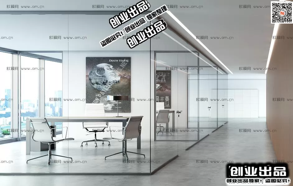 3D OFFICE INTERIOR (VRAY) – WORKSPACE 3D SCENES – 105