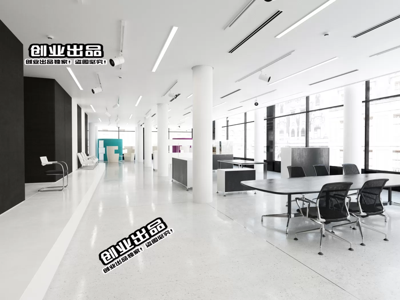 3D OFFICE INTERIOR (VRAY) – WORKSPACE 3D SCENES – 125