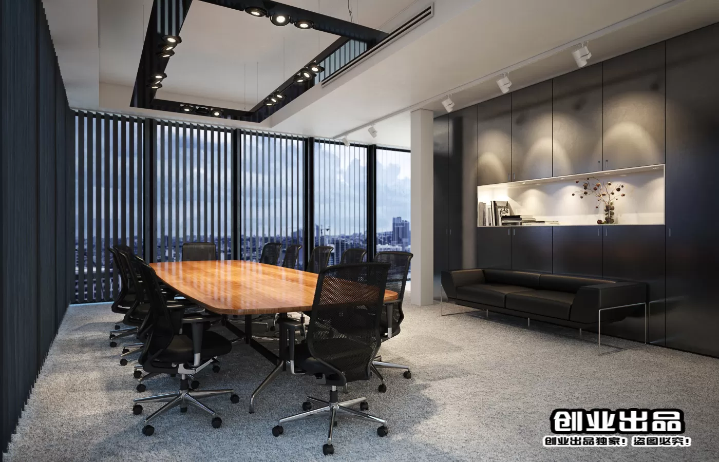 3D OFFICE INTERIOR (VRAY) – WORKSPACE 3D SCENES – 129