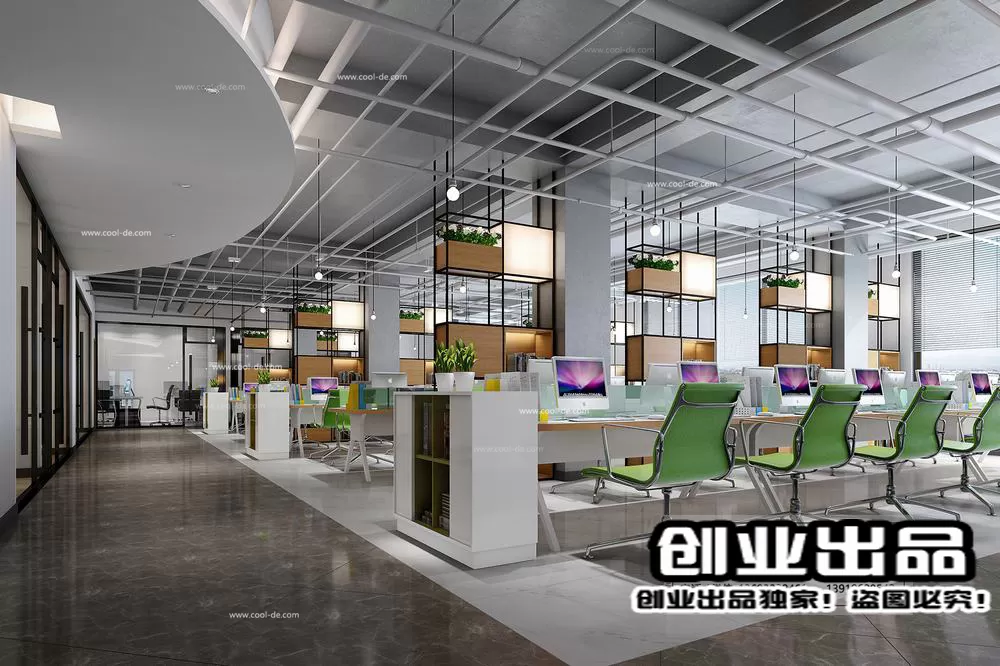 3D OFFICE INTERIOR (VRAY) – WORKSPACE 3D SCENES – 141