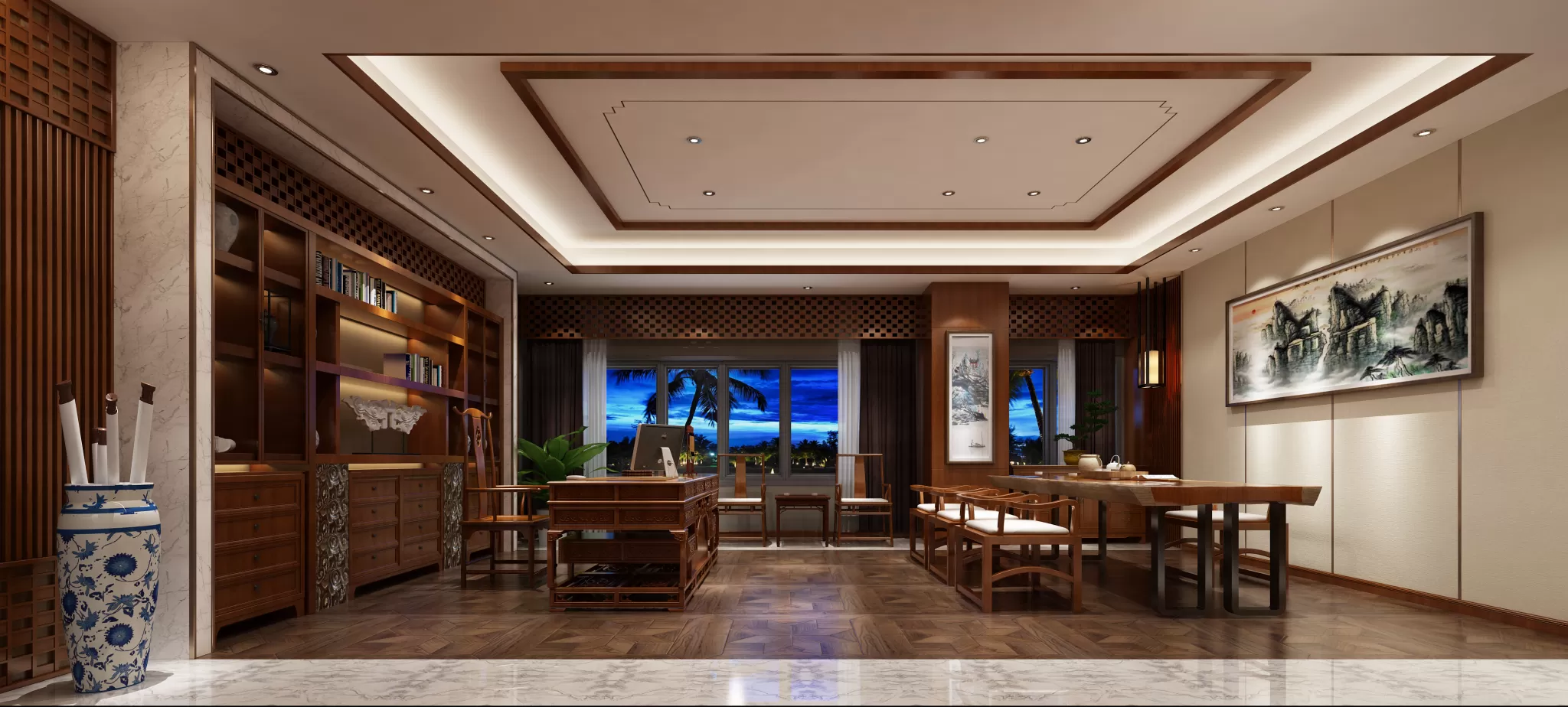 3D OFFICE INTERIOR (VRAY) – MANAGER ROOM 3D SCENES – 080