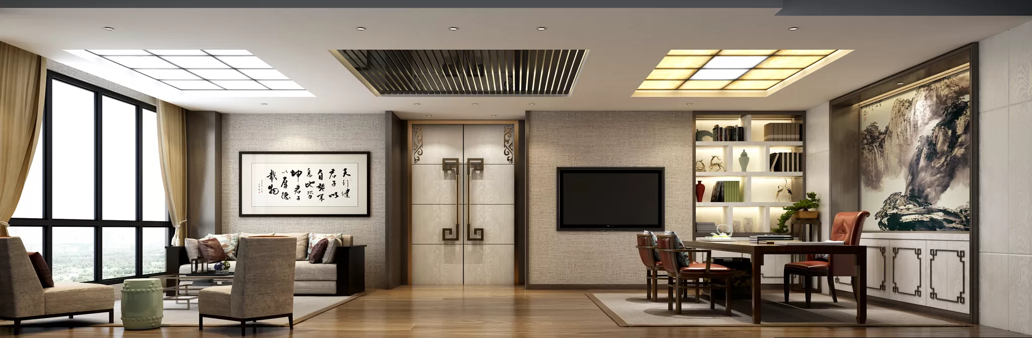 3D OFFICE INTERIOR (VRAY) – MANAGER ROOM 3D SCENES – 089