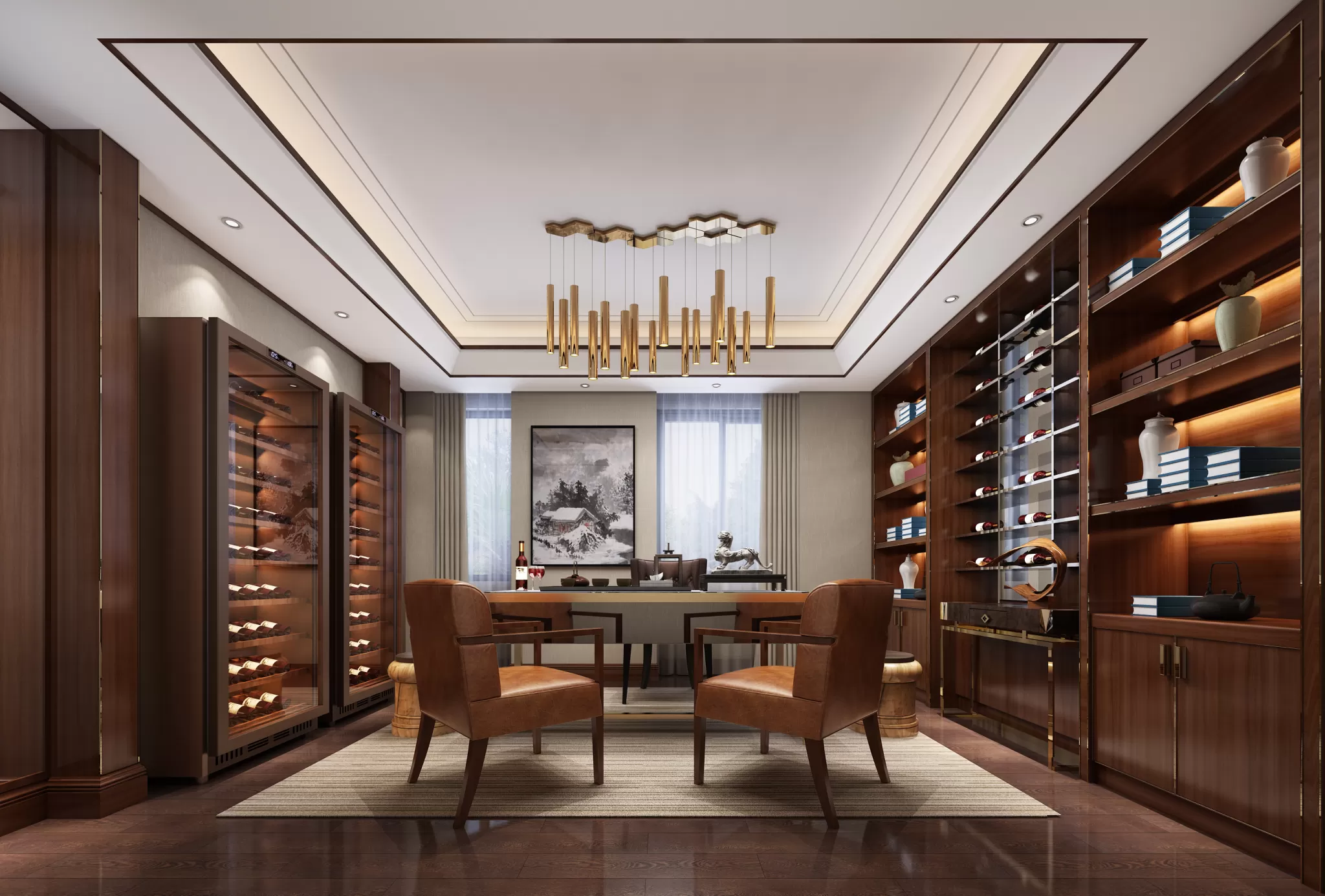 3D OFFICE INTERIOR (VRAY) – MANAGER ROOM 3D SCENES – 090