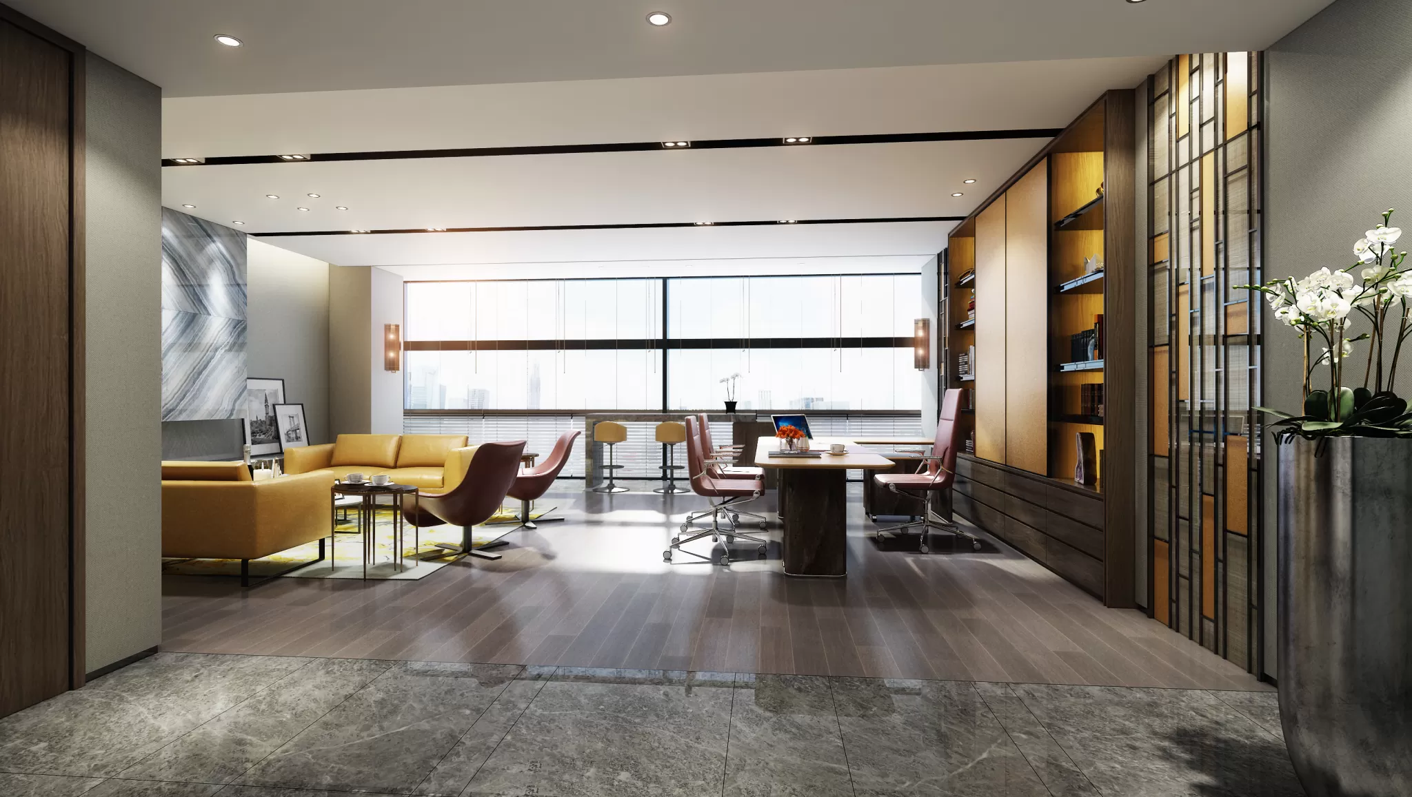 3D OFFICE INTERIOR (VRAY) – MANAGER ROOM 3D SCENES – 141