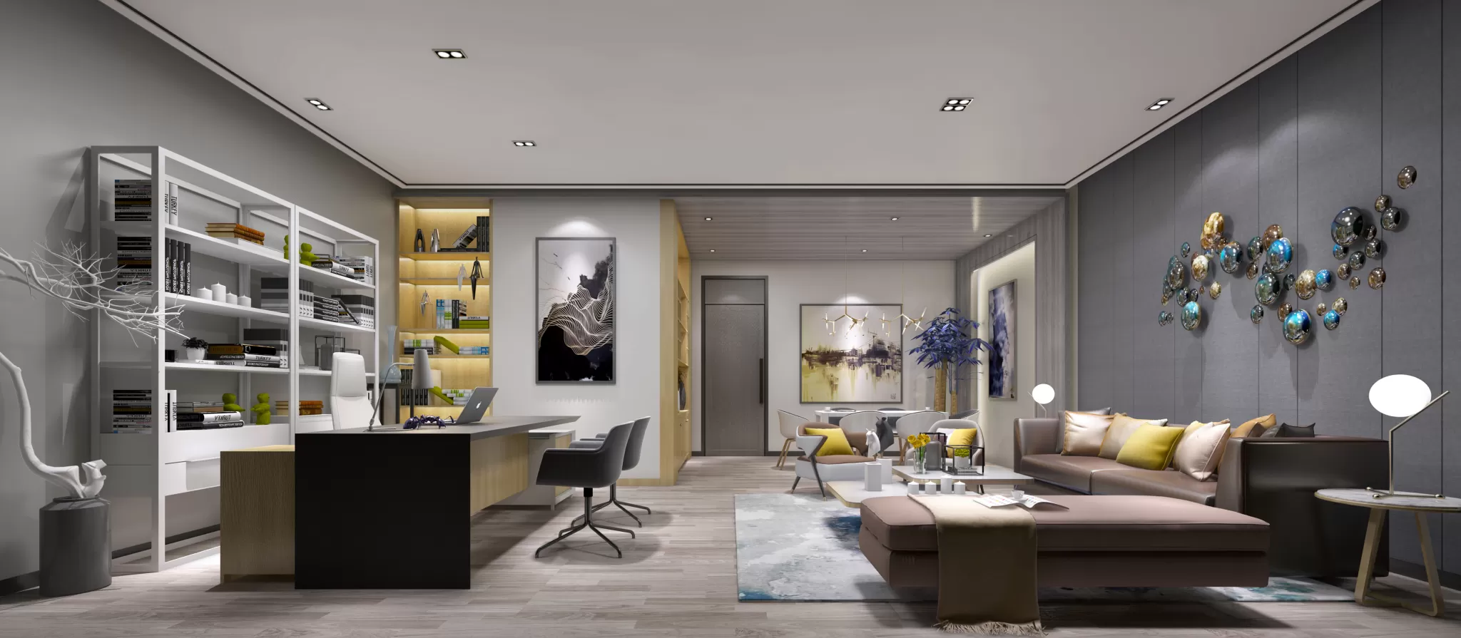 3D OFFICE INTERIOR (VRAY) – MANAGER ROOM 3D SCENES – 143