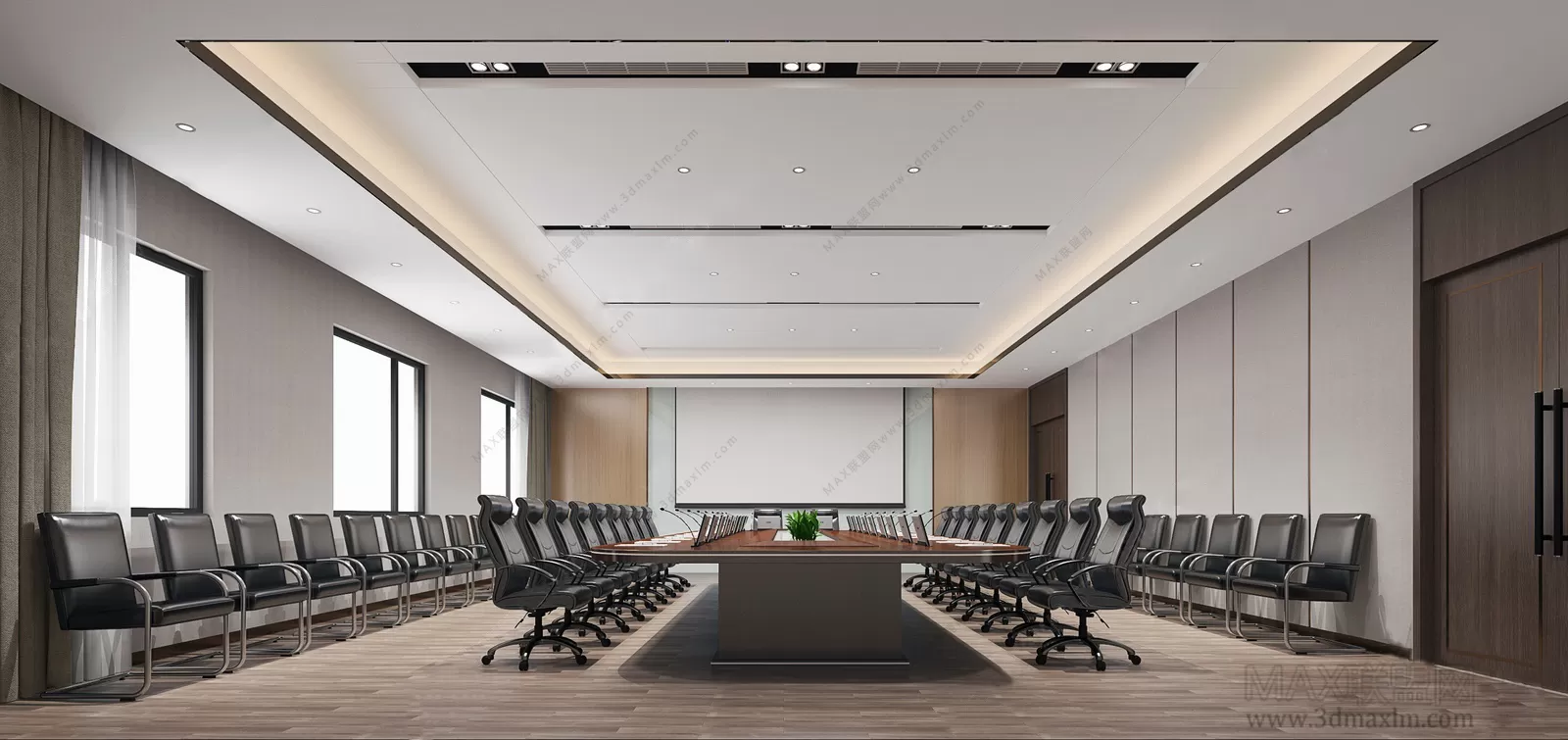 3D OFFICE INTERIOR (VRAY) – MEETING ROOM 3D SCENES – 003