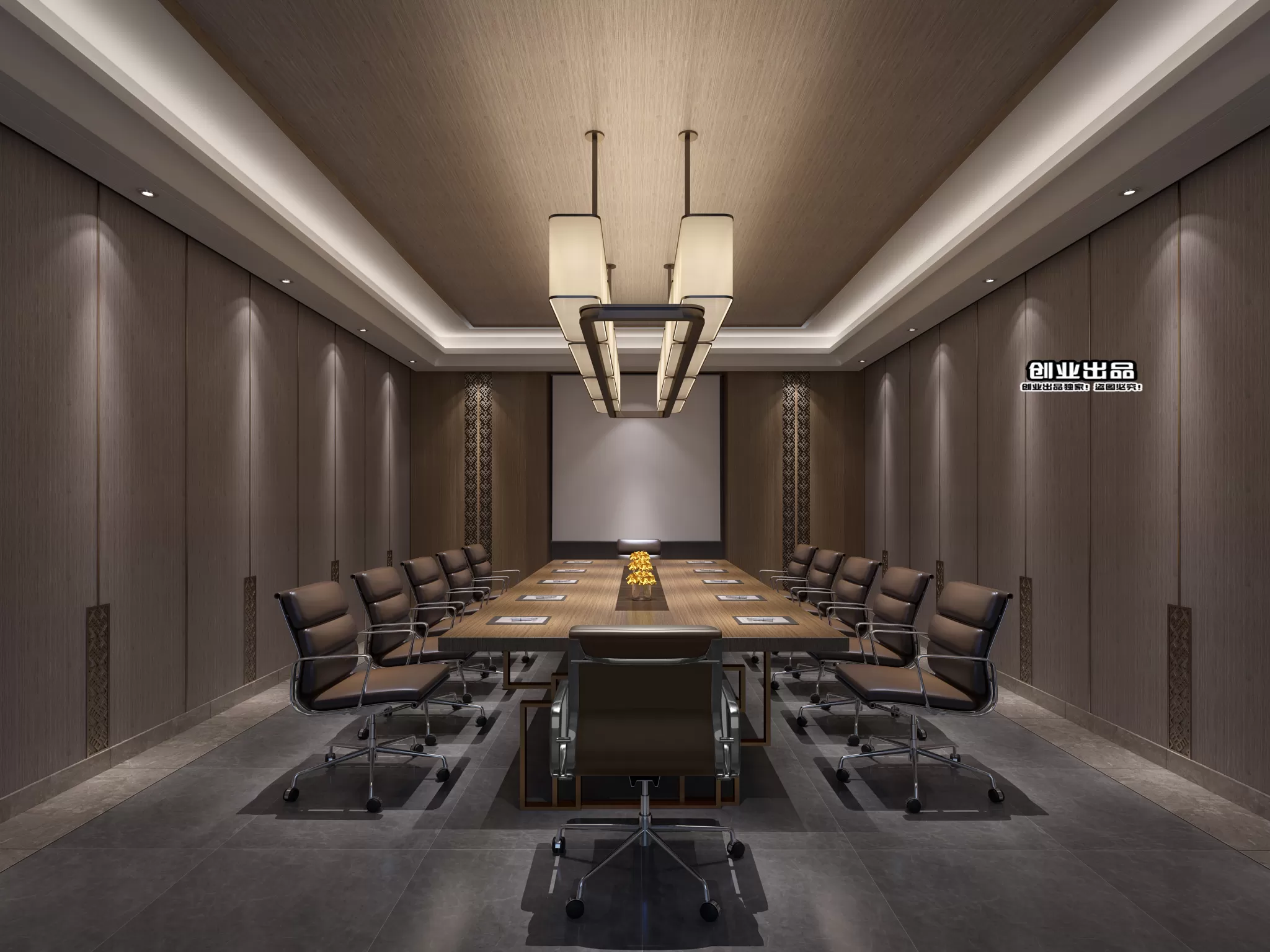 3D OFFICE INTERIOR (VRAY) – MEETING ROOM 3D SCENES – 019