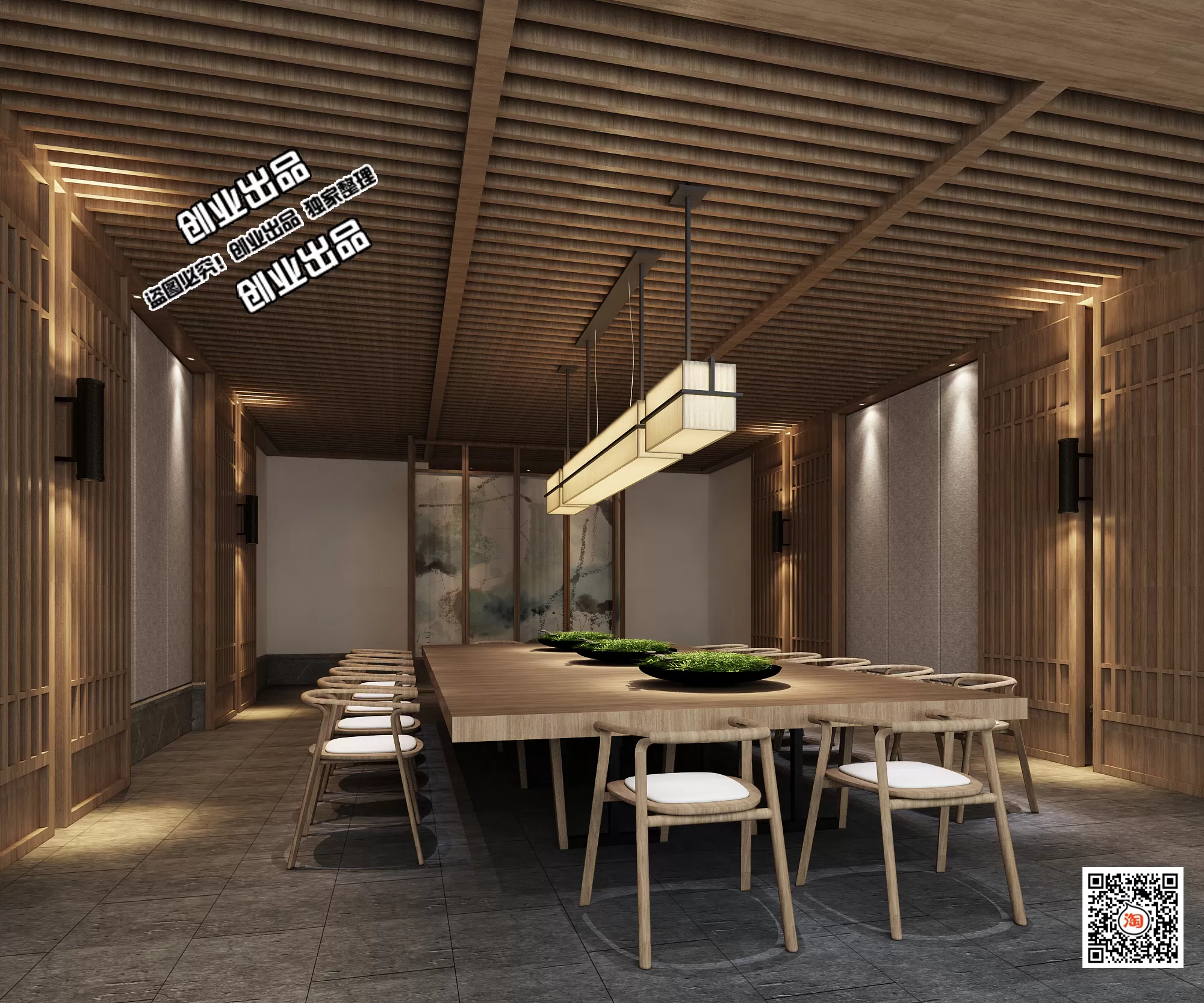3D OFFICE INTERIOR (VRAY) – MEETING ROOM 3D SCENES – 049