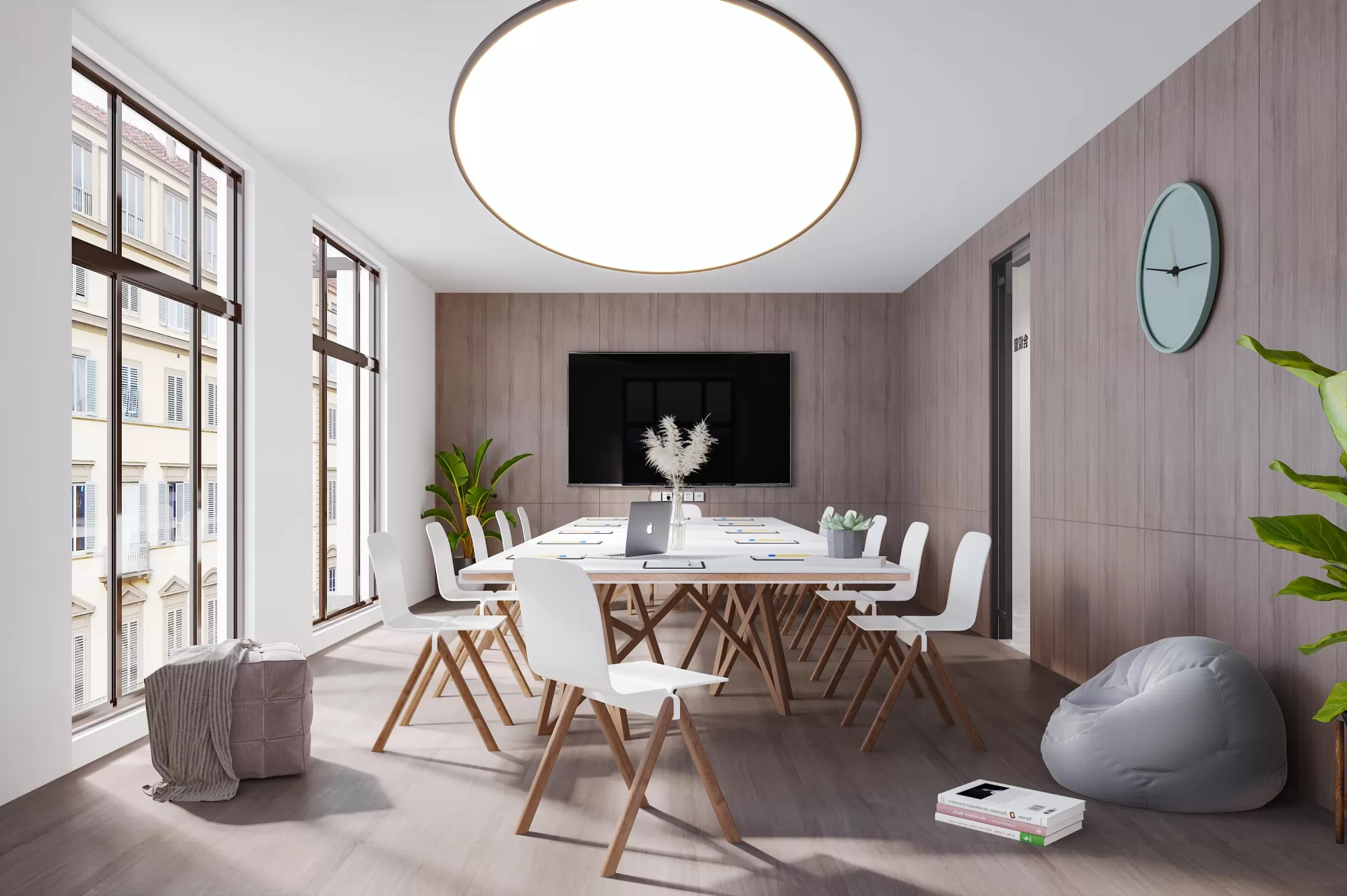 3D OFFICE INTERIOR (VRAY) – MEETING ROOM 3D SCENES – 054