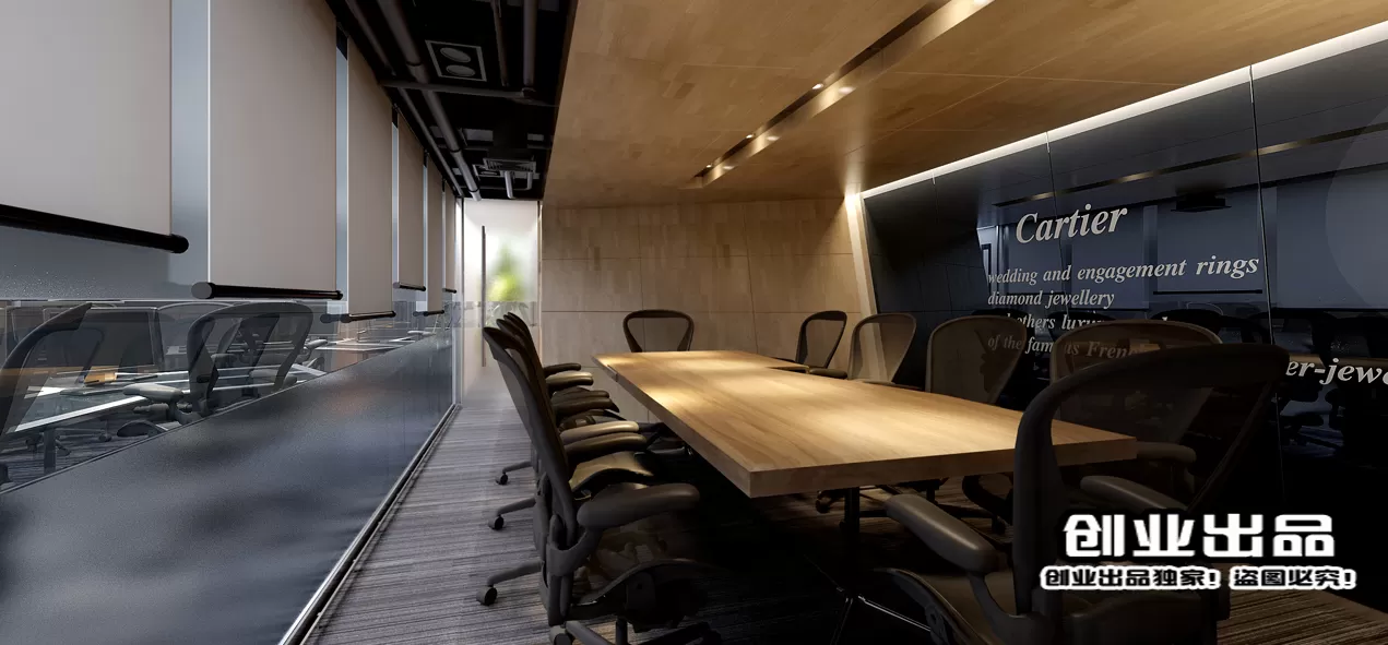 3D OFFICE INTERIOR (VRAY) – MEETING ROOM 3D SCENES – 071