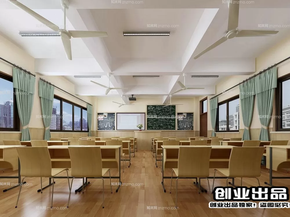3D OFFICE INTERIOR (VRAY) – MEETING ROOM 3D SCENES – 081