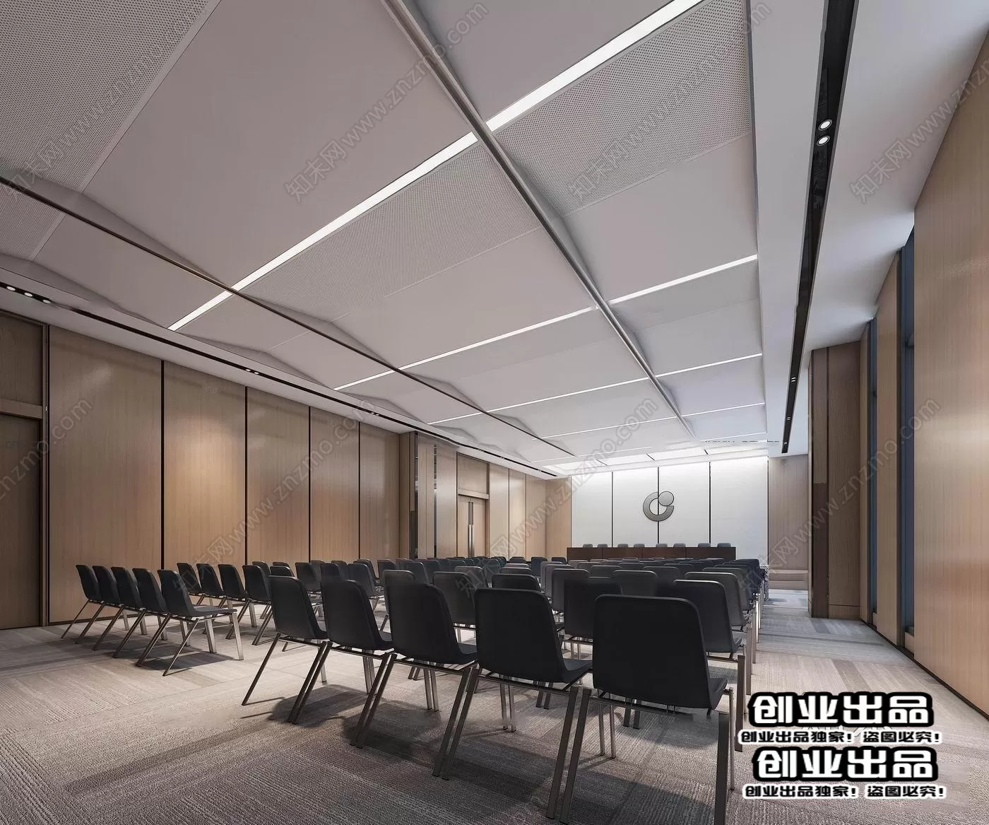 3D OFFICE INTERIOR (VRAY) – MEETING ROOM 3D SCENES – 090