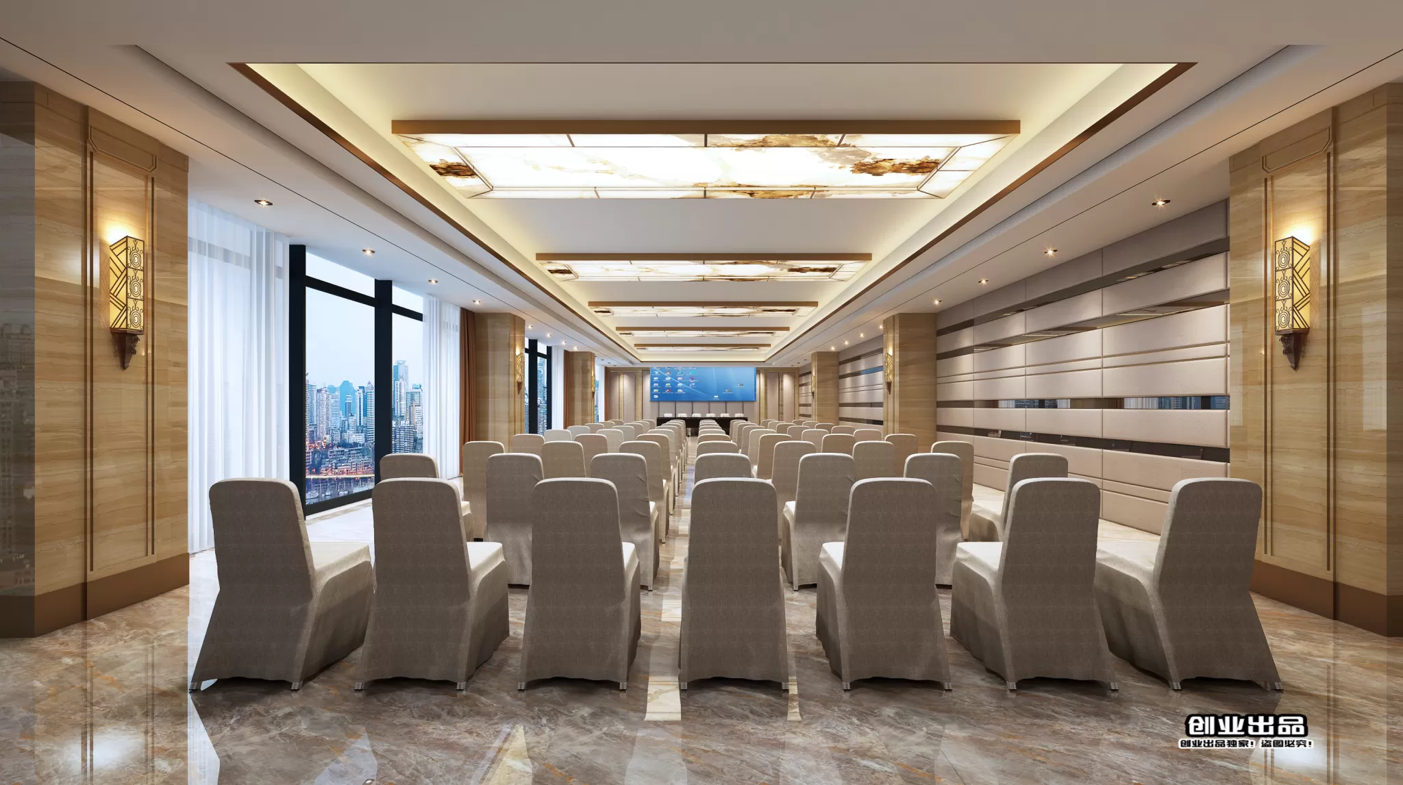 3D OFFICE INTERIOR (VRAY) – MEETING ROOM 3D SCENES – 099