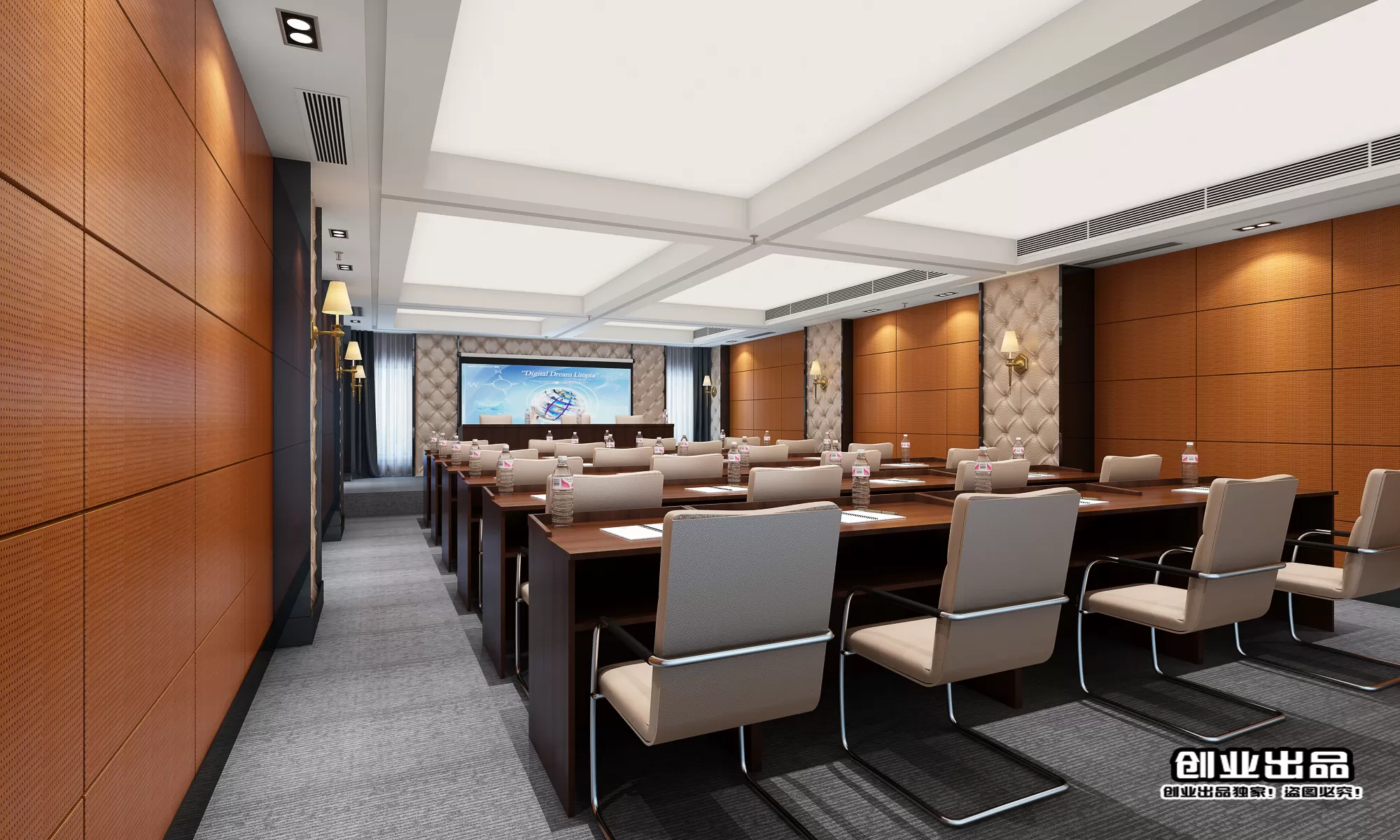 3D OFFICE INTERIOR (VRAY) – MEETING ROOM 3D SCENES – 100