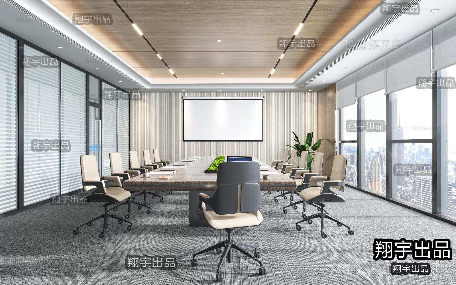 3D OFFICE INTERIOR (VRAY) – MEETING ROOM 3D SCENES – 115