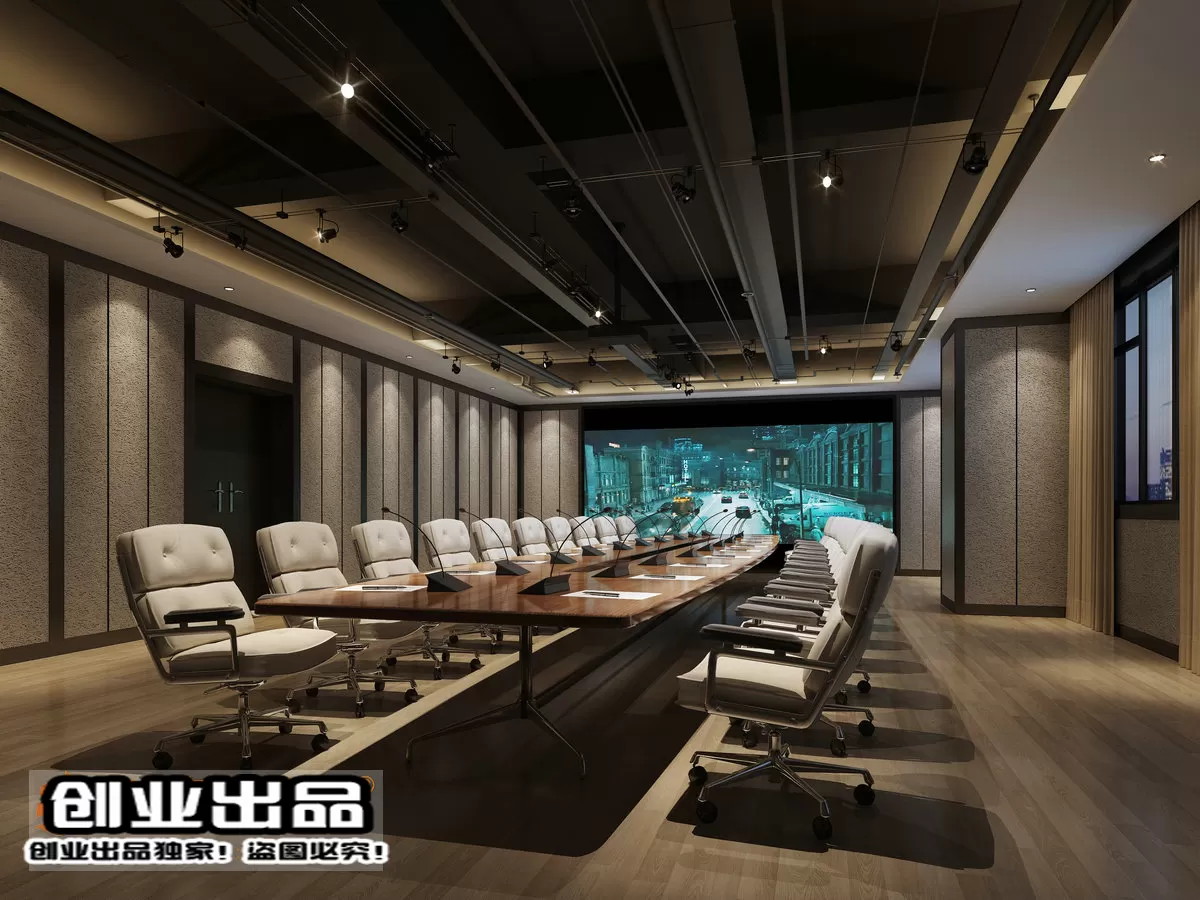 3D OFFICE INTERIOR (VRAY) – MEETING ROOM 3D SCENES – 120