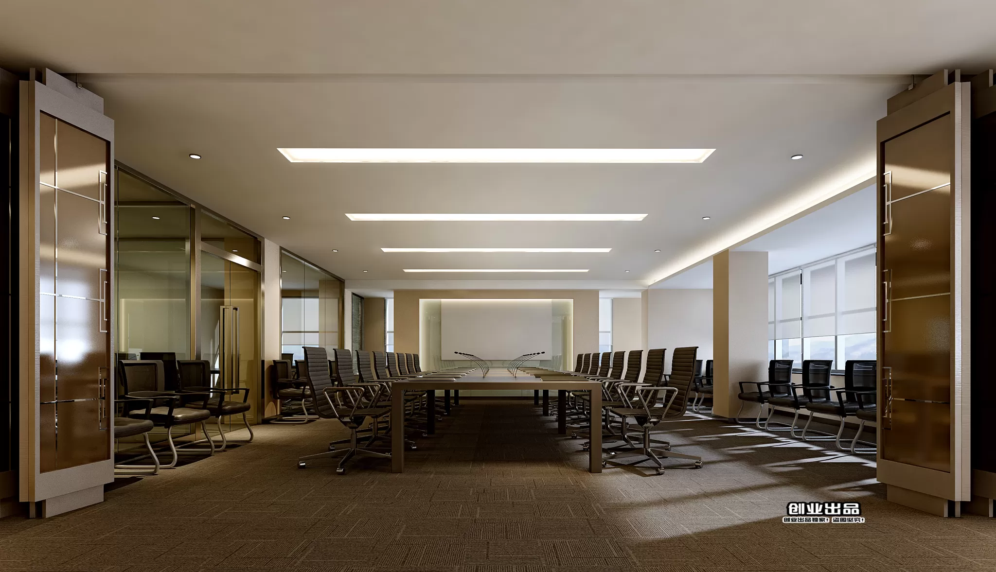 3D OFFICE INTERIOR (VRAY) – MEETING ROOM 3D SCENES – 130