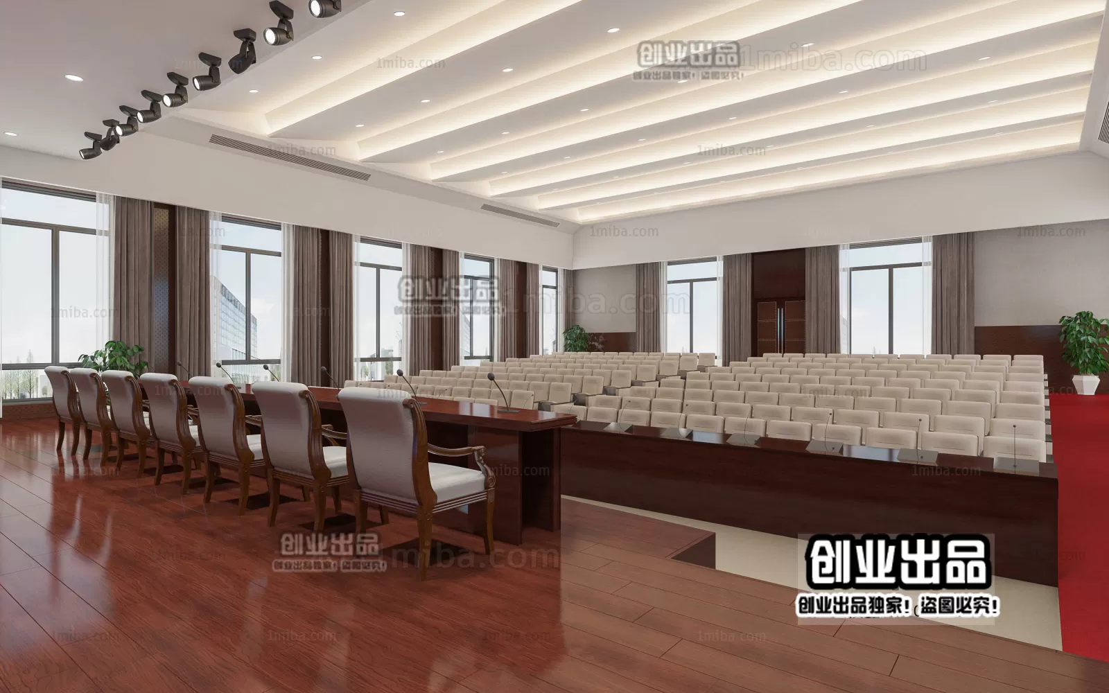 3D OFFICE INTERIOR (VRAY) – MEETING ROOM 3D SCENES – 132